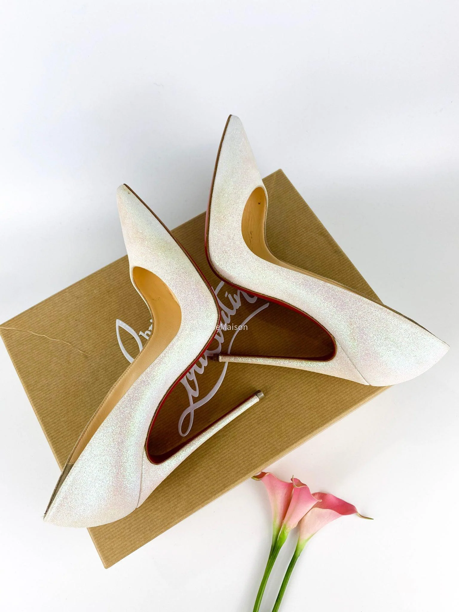 Christian Louboutin Christian Louboutin So Kate 120 Glitter Mini Glaciern(Size 38 EUR) - Image 4
