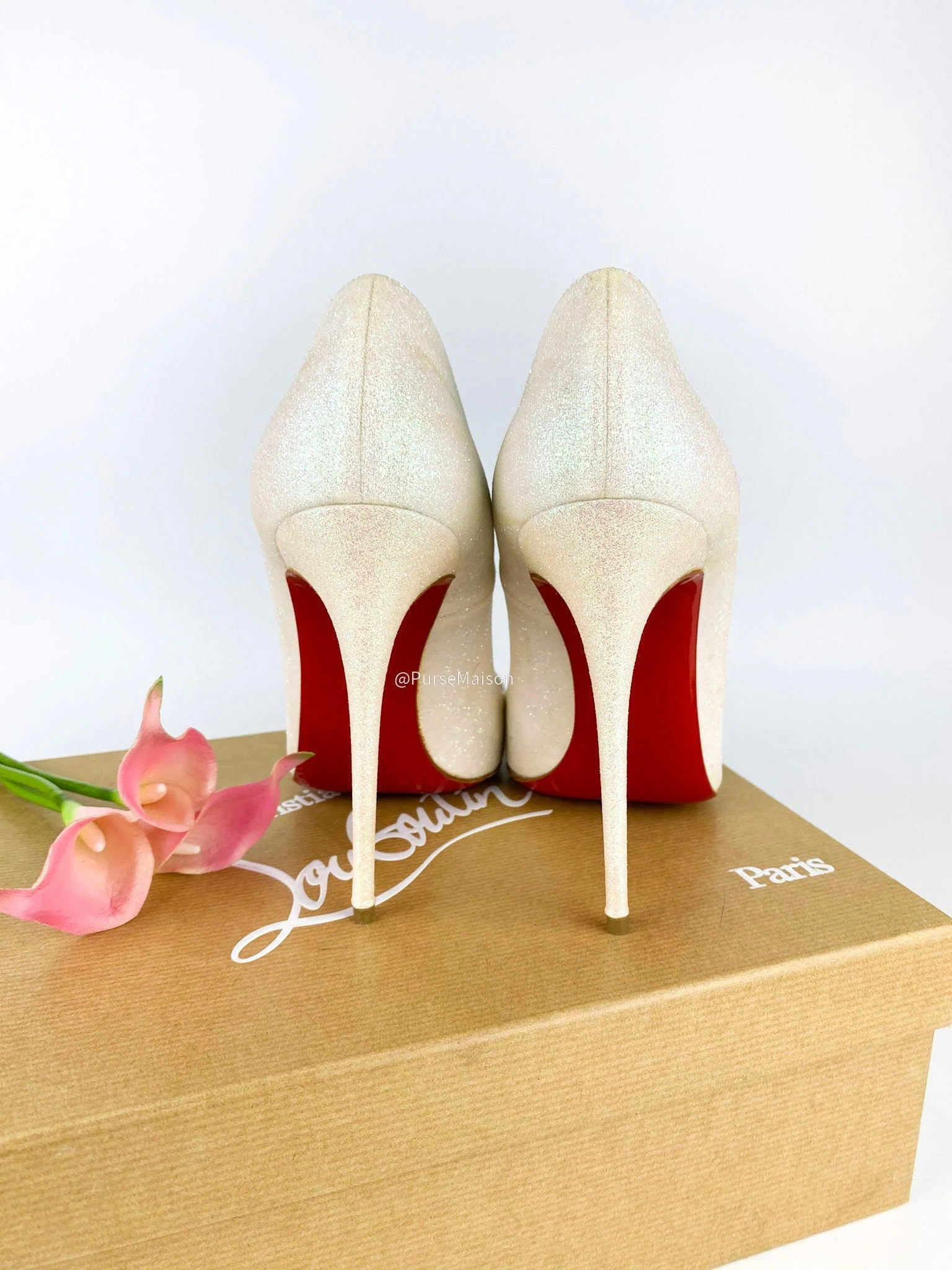 Christian Louboutin Christian Louboutin So Kate 120 Glitter Mini Glaciern(Size 38 EUR) - Image 5