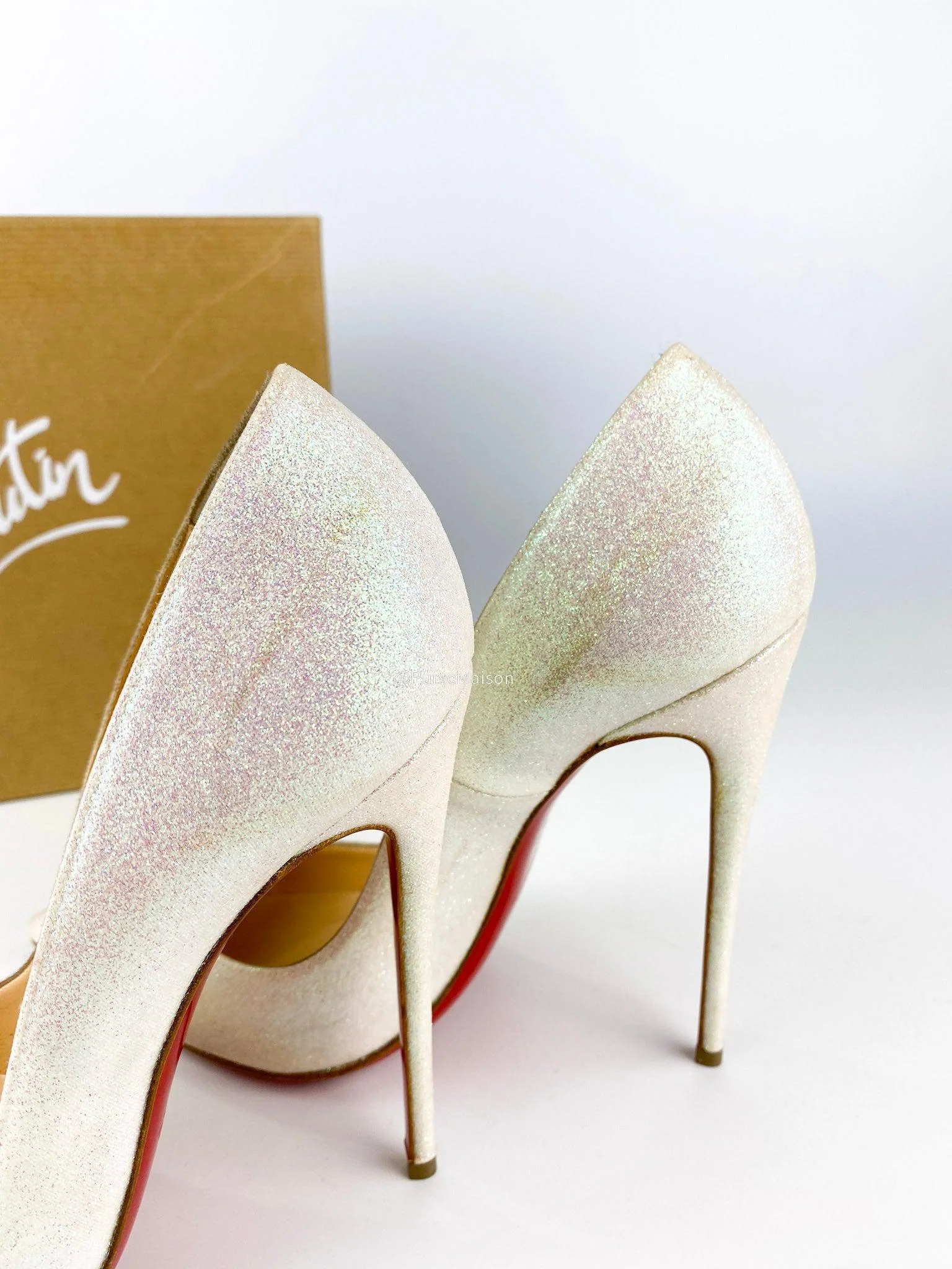 Christian Louboutin Christian Louboutin So Kate 120 Glitter Mini Glaciern(Size 38 EUR) - Image 8