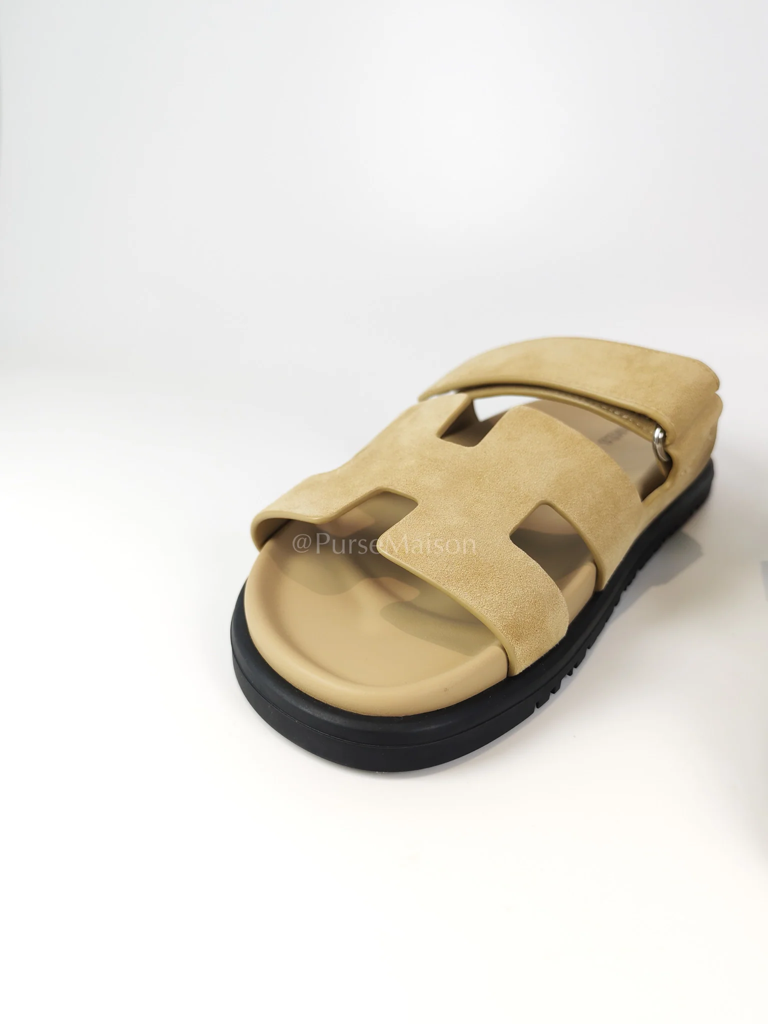 Hermes Chypre Beige Suede Leather Sandals Size 37 EU(24.5 cm) - Image 12