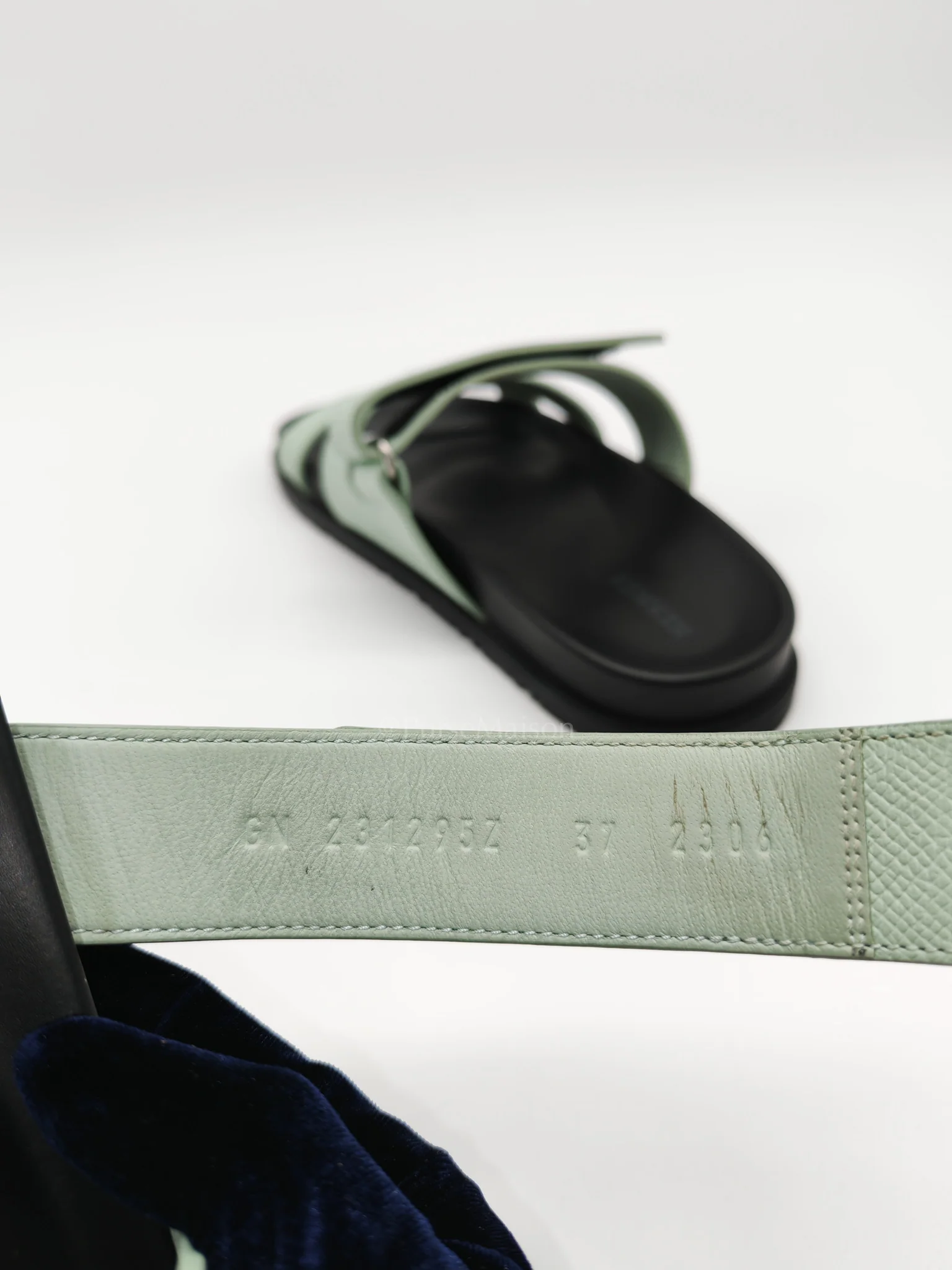 Hermes Chypre in Vert Jade Green Epsom Leather Size 37 EU (24cm) - Image 16