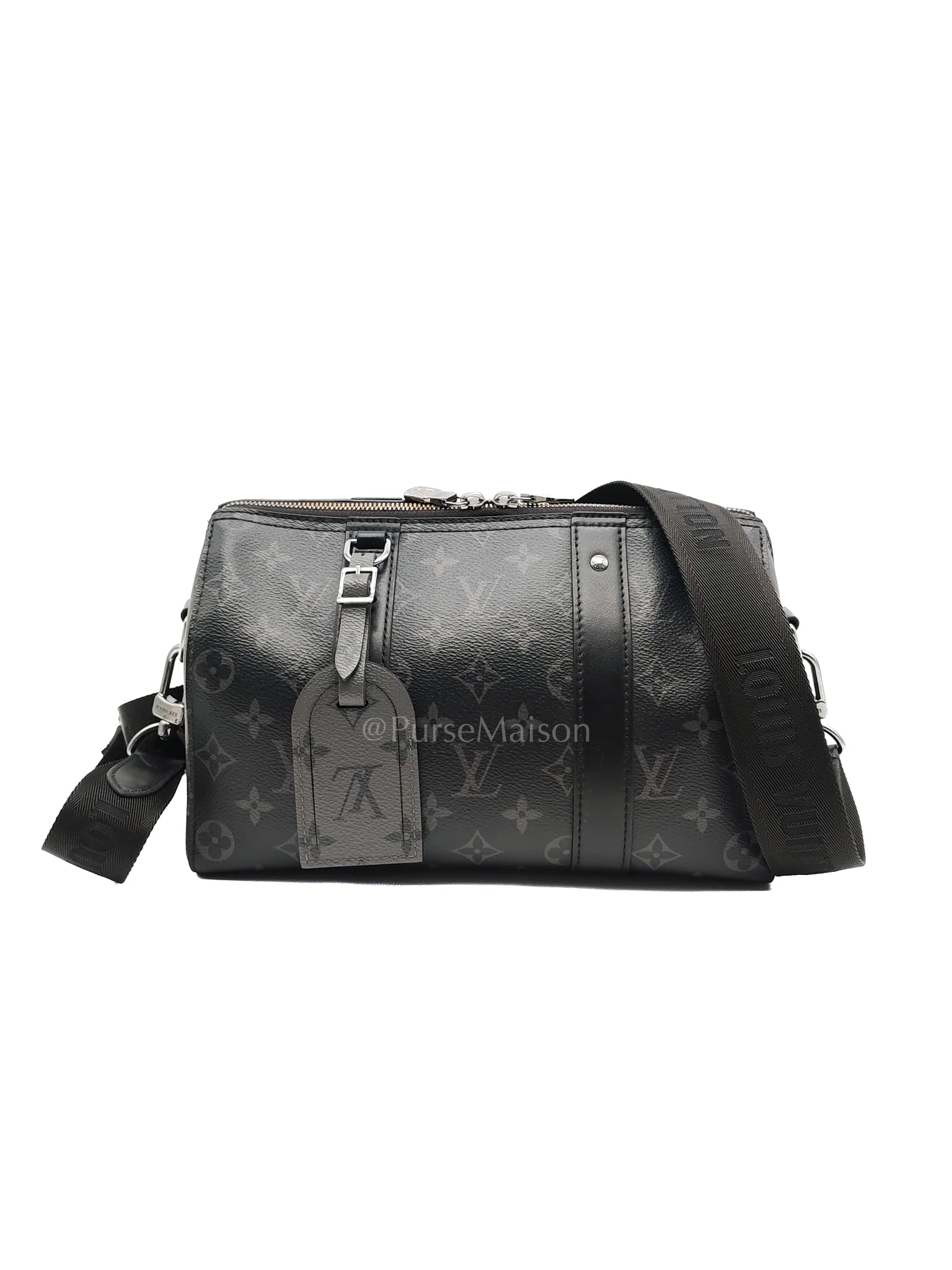 Louis Vuitton City Keepall Shoulder Bag in Monogram Eclipse Canvas (Microchip)