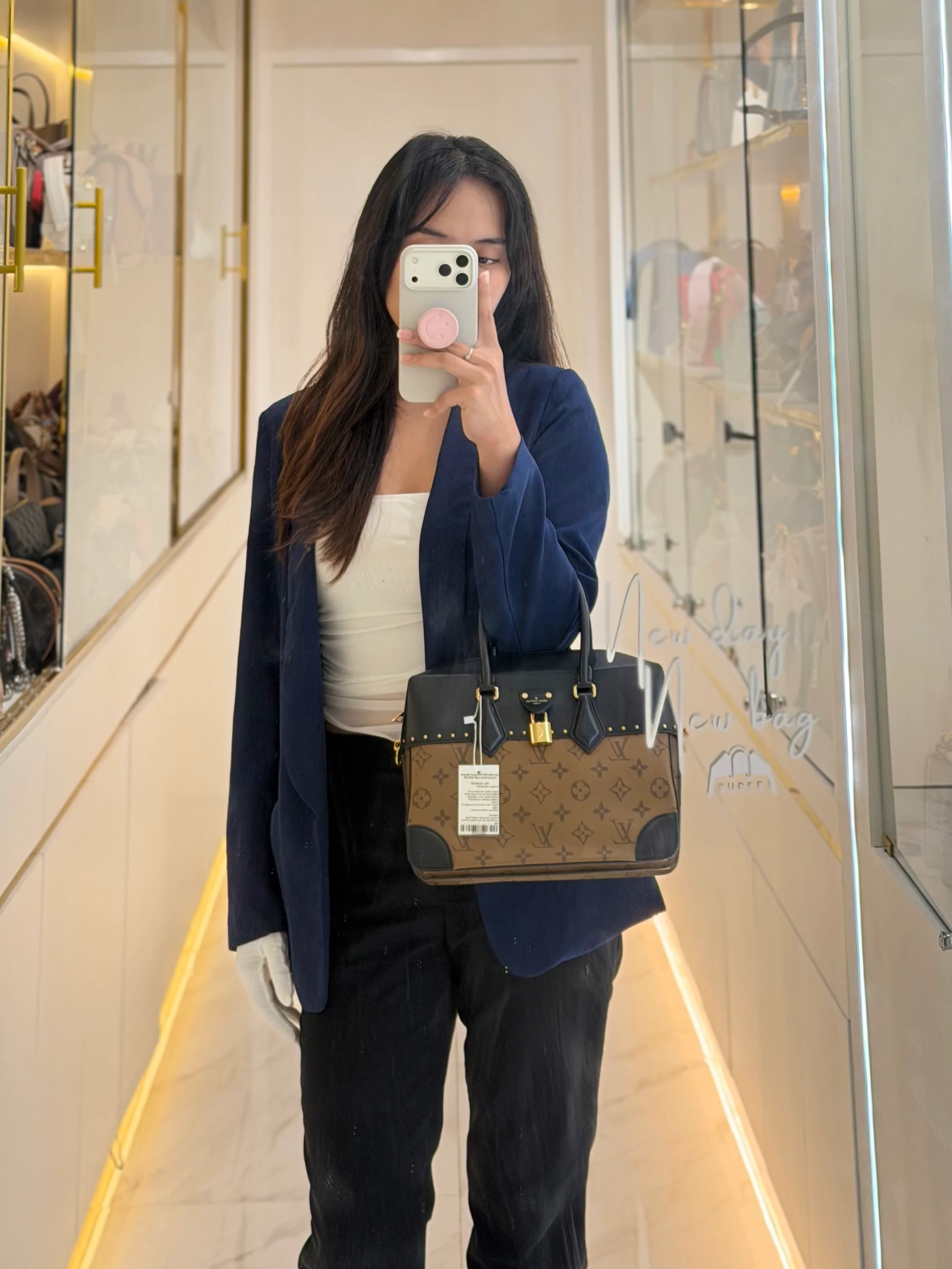Louis Vuitton City Malle MM Monogram Reverse Canvas (Date code: BA0128) - Image 36