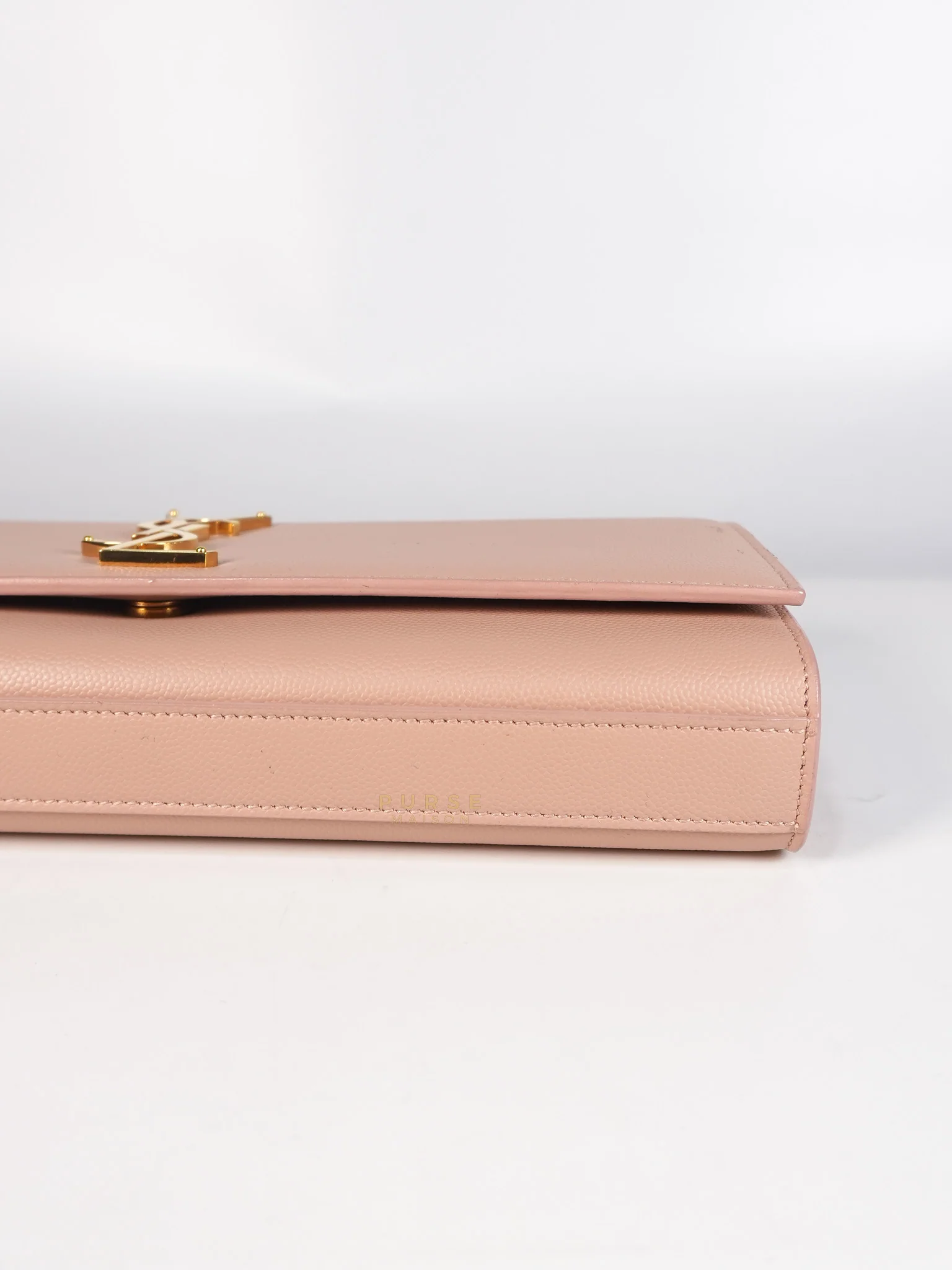 Yves Saint Laurent Cassandre Kate Light Pink Grained Calfskin Leather Long Clutch - Image 14