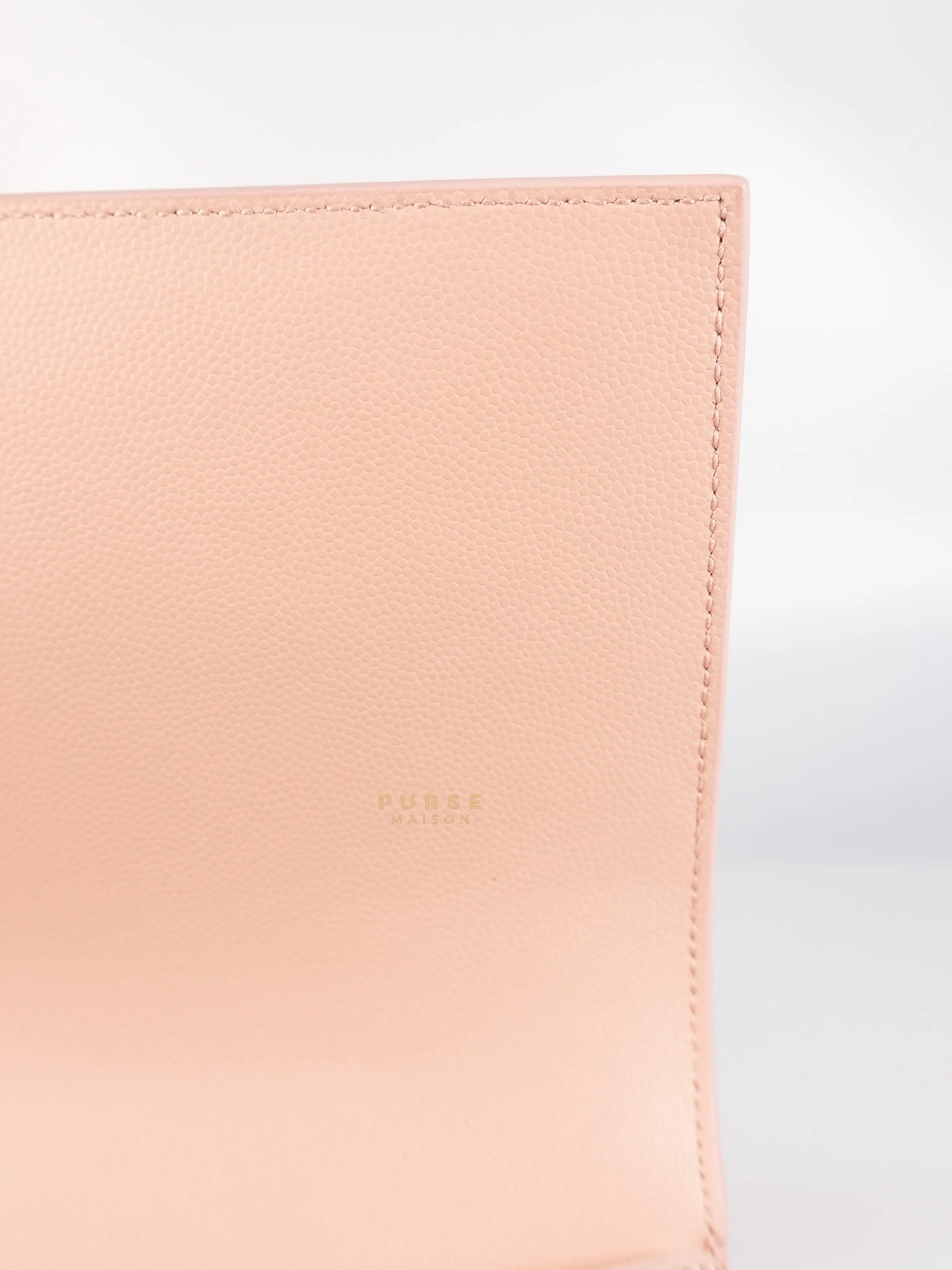 Yves Saint Laurent Cassandre Kate Light Pink Grained Calfskin Leather Long Clutch - Image 24