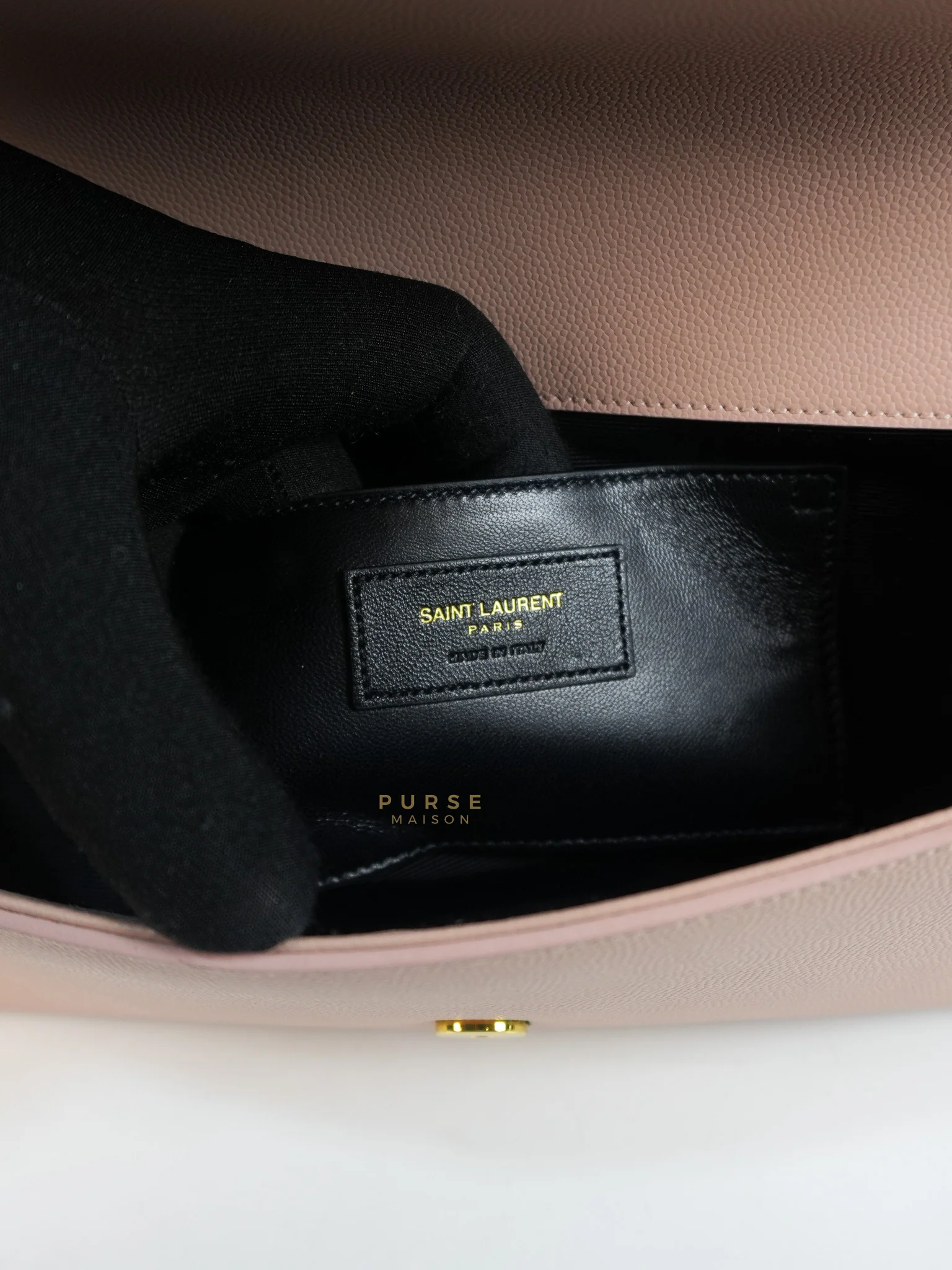 Yves Saint Laurent Cassandre Kate Light Pink Grained Calfskin Leather Long Clutch - Image 28