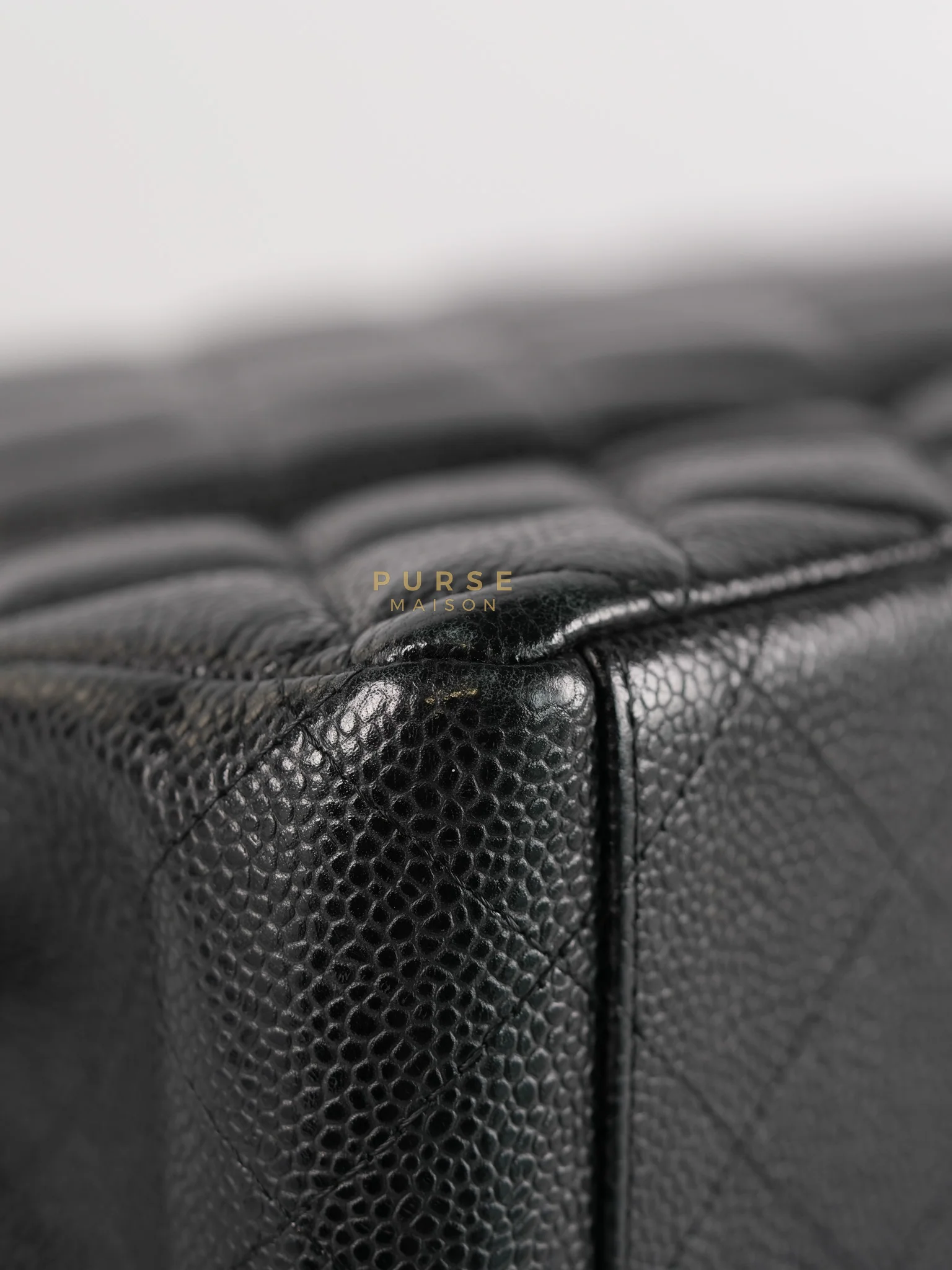 Chanel Classic Double Flap Maxi in Black Caviar Leather & Gold Hardware (Series 19) - Image 10
