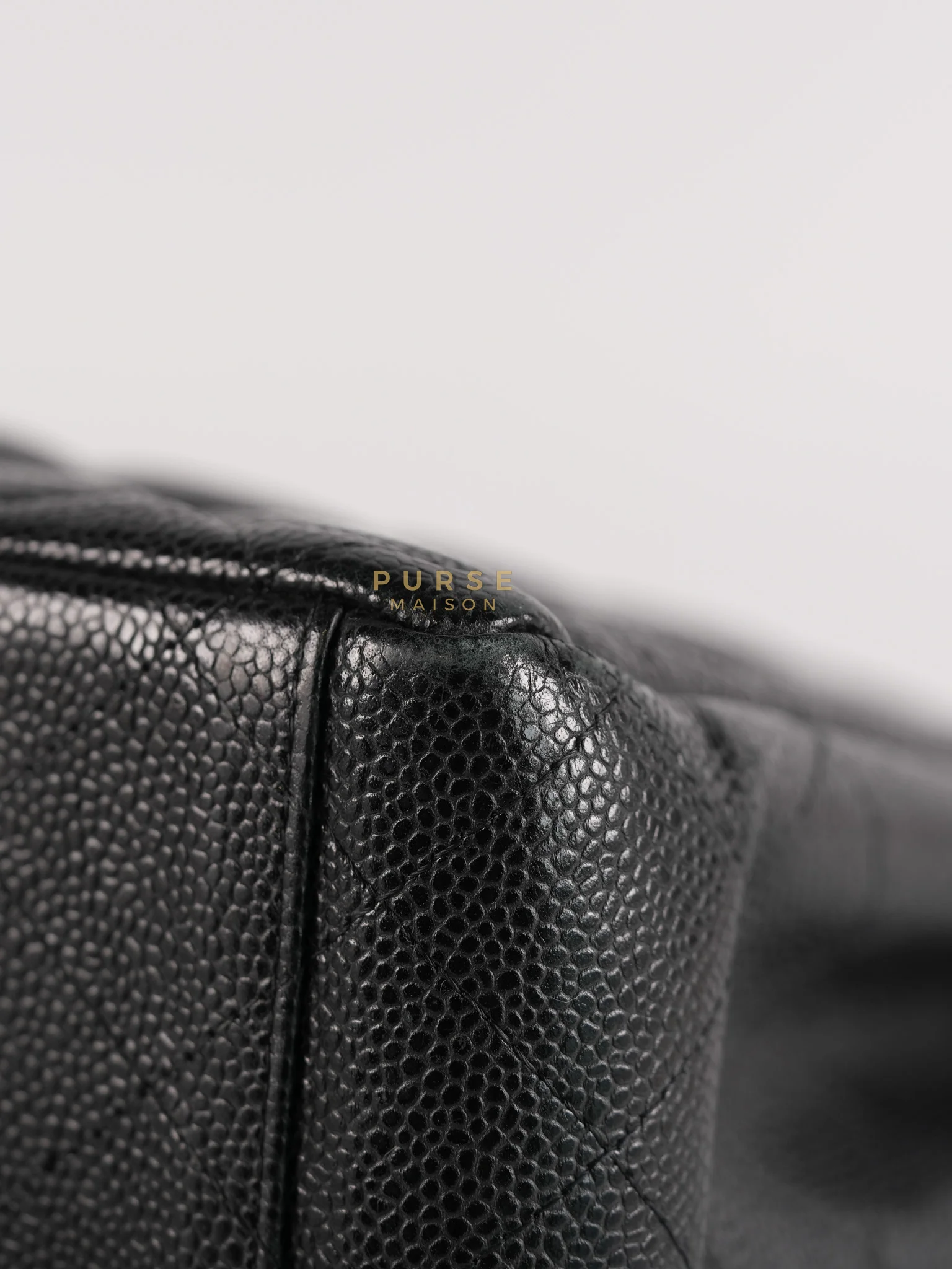 Chanel Classic Double Flap Maxi in Black Caviar Leather & Gold Hardware (Series 19) - Image 11