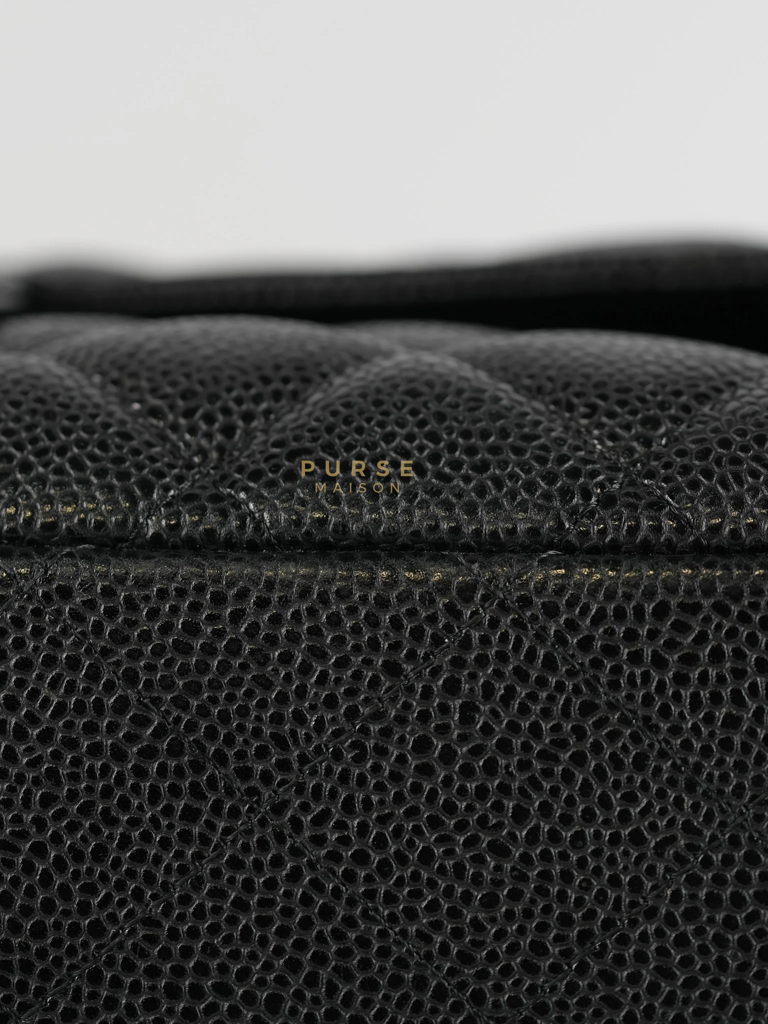 Chanel Classic Double Flap Maxi in Black Caviar Leather & Gold Hardware (Series 19) - Image 17