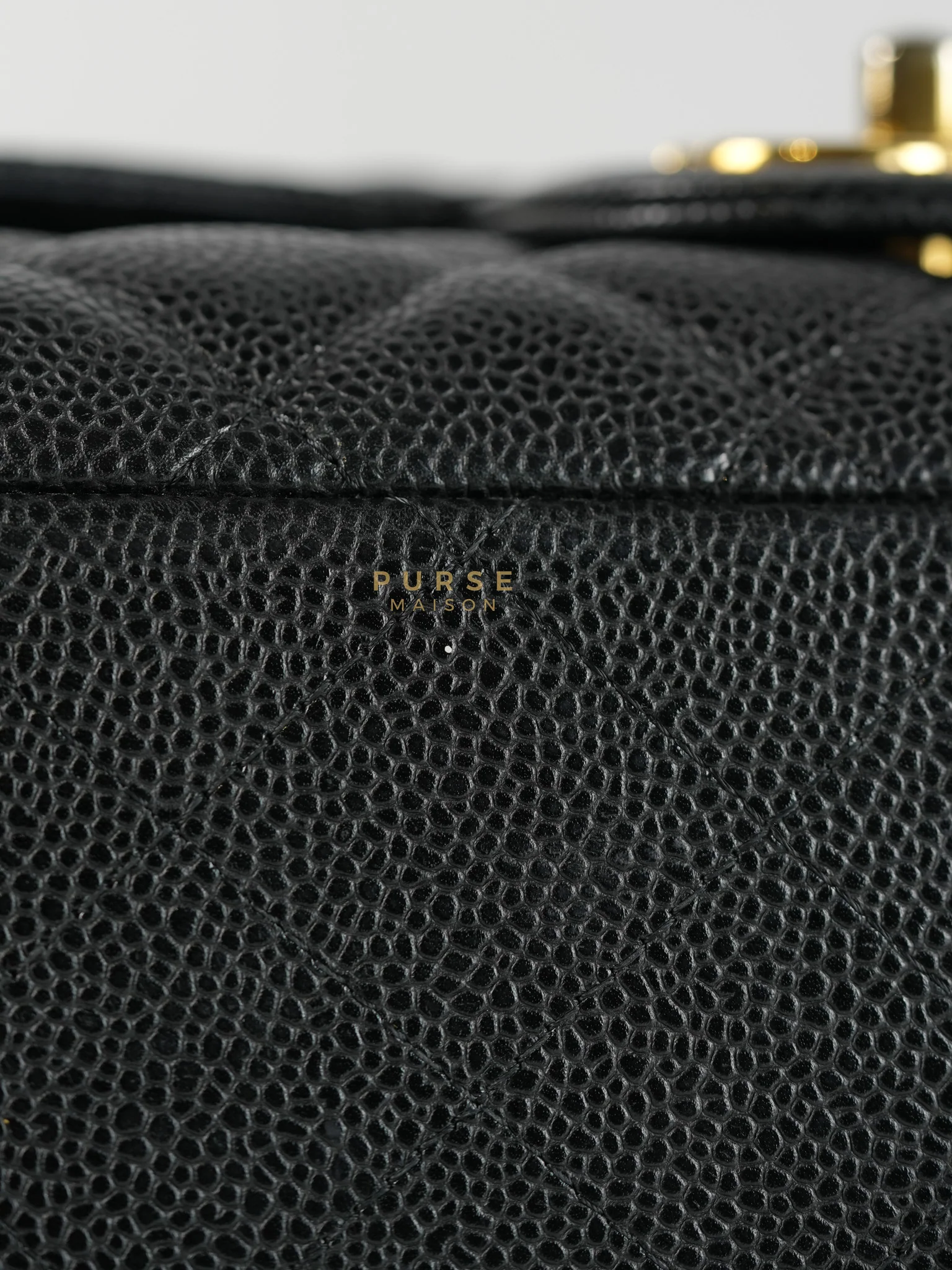 Chanel Classic Double Flap Maxi in Black Caviar Leather & Gold Hardware (Series 19) - Image 22
