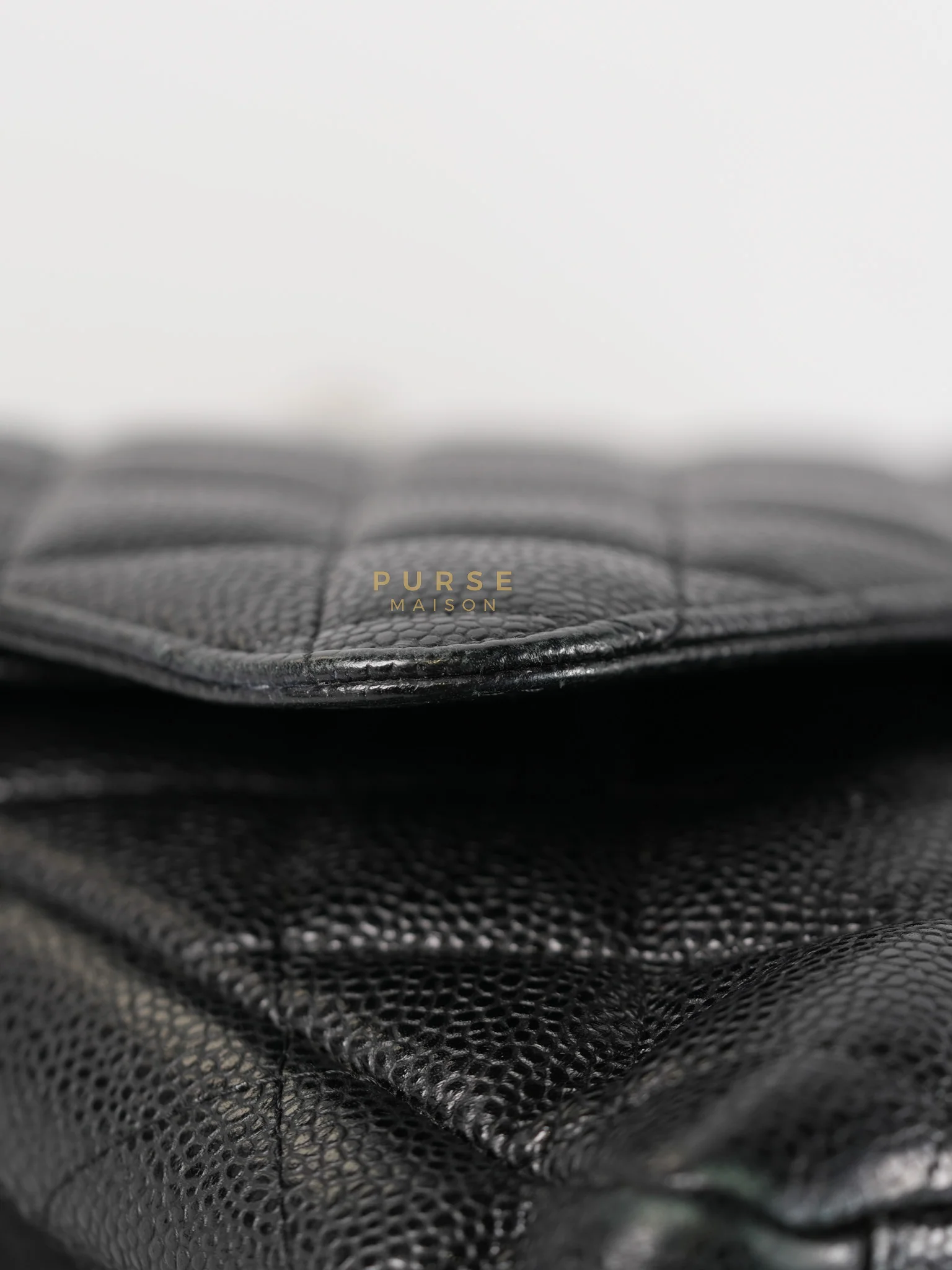 Chanel Classic Double Flap Maxi in Black Caviar Leather & Gold Hardware (Series 19) - Image 24