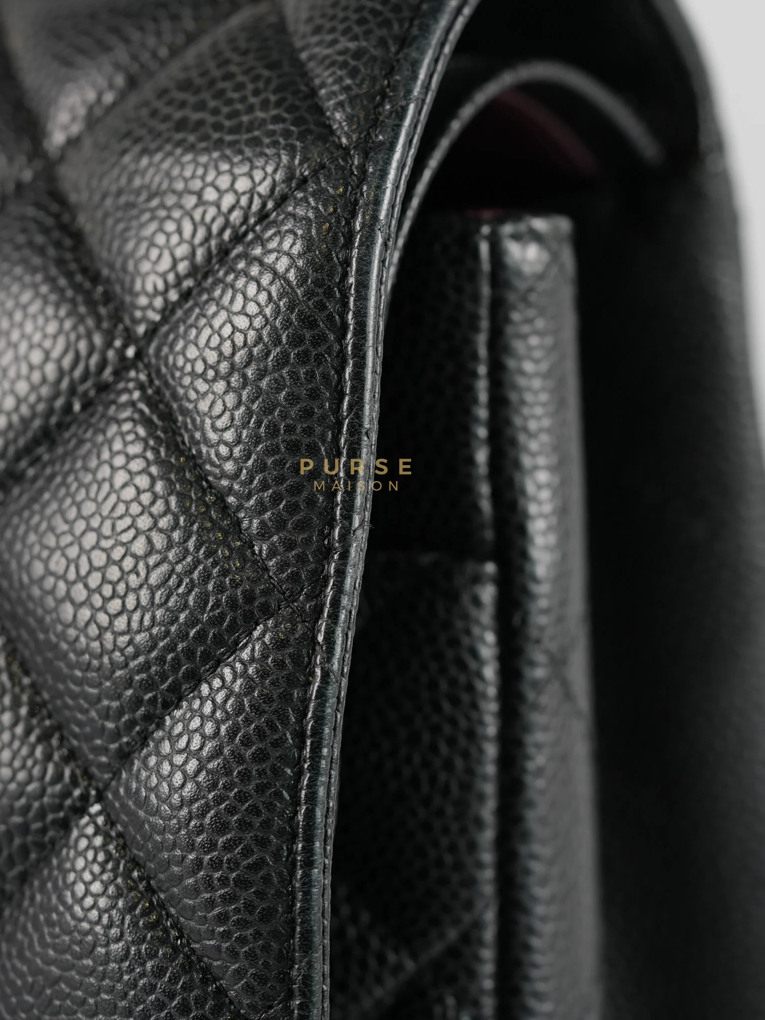 Chanel Classic Double Flap Maxi in Black Caviar Leather & Gold Hardware (Series 19) - Image 28