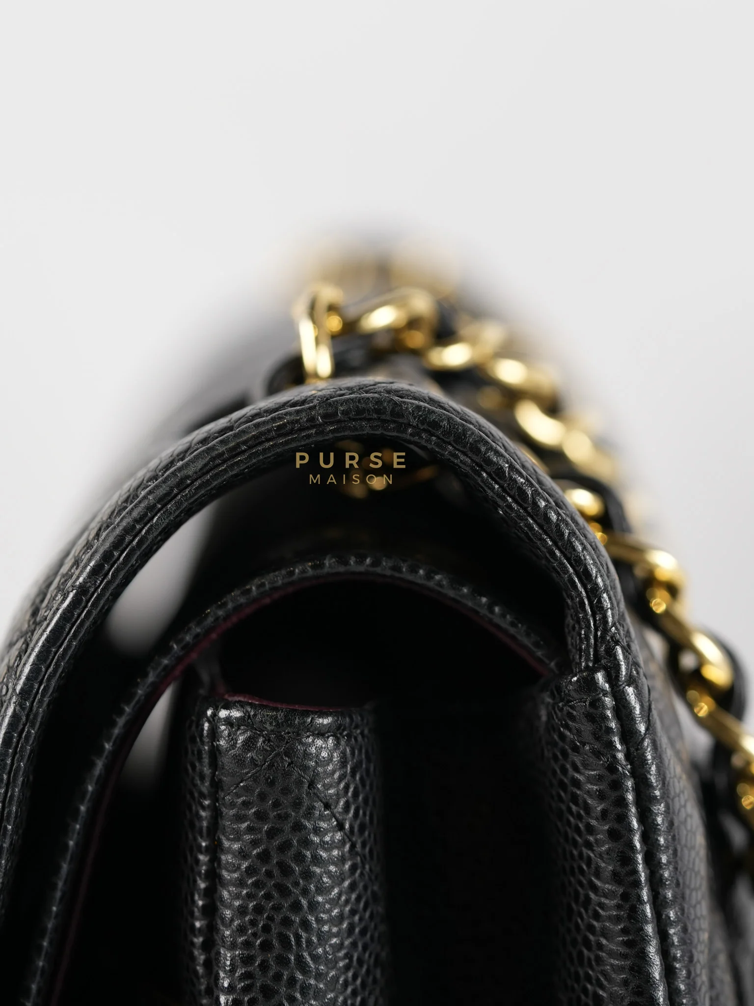Chanel Classic Double Flap Maxi in Black Caviar Leather & Gold Hardware (Series 19) - Image 30