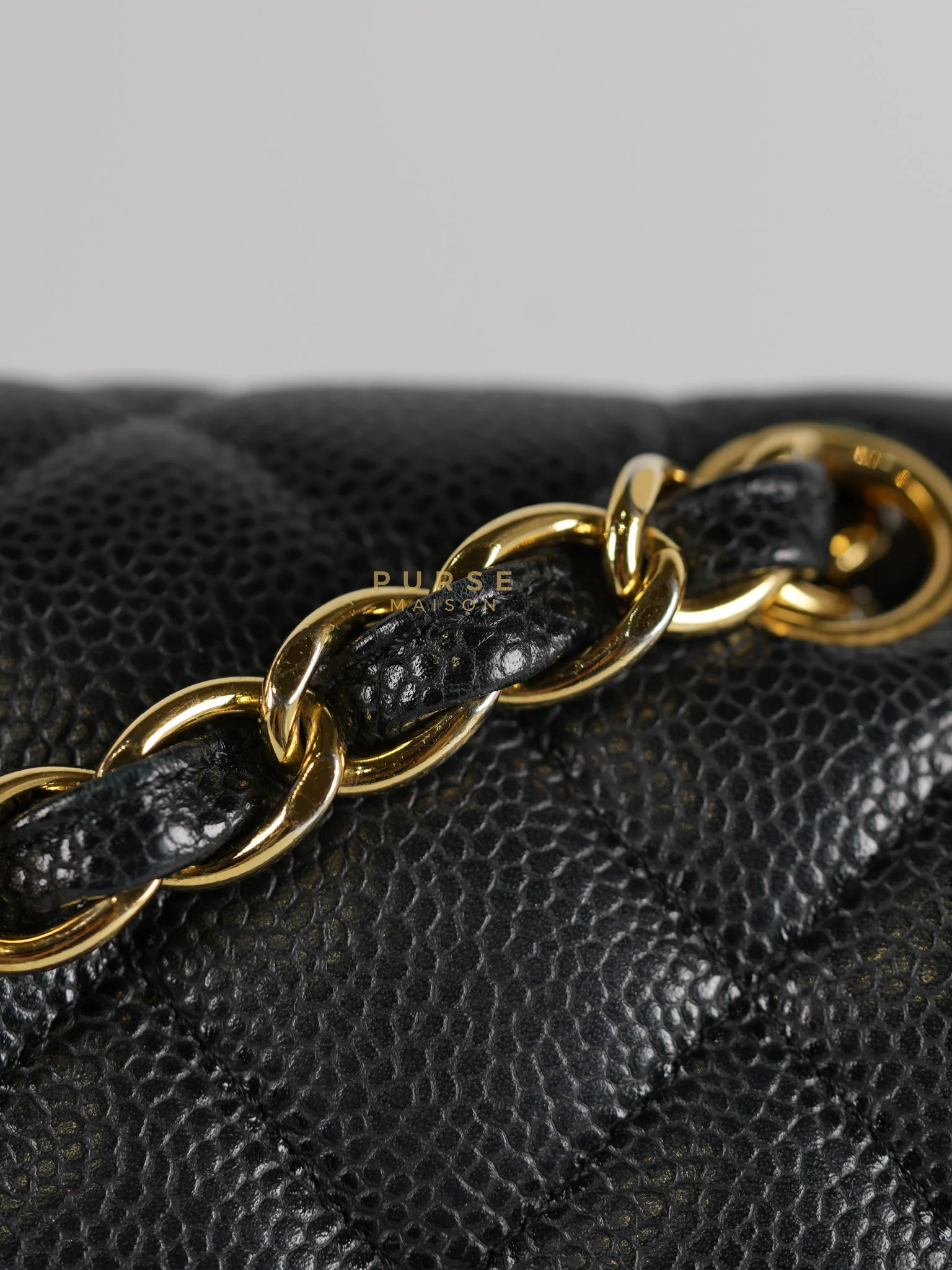 Chanel Classic Double Flap Maxi in Black Caviar Leather & Gold Hardware (Series 19) - Image 49