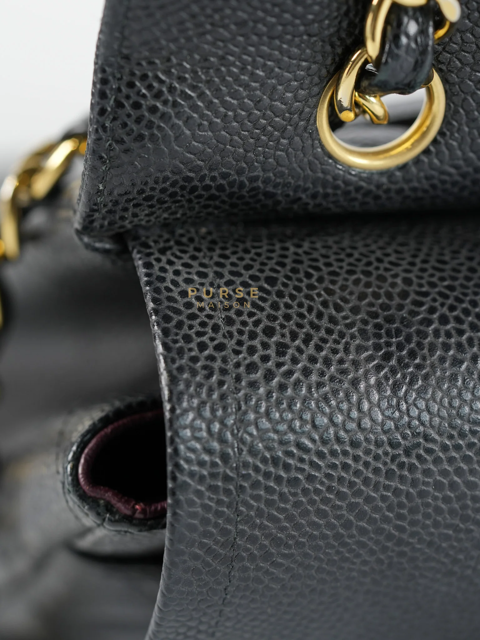 Chanel Classic Double Flap Maxi in Black Caviar Leather & Gold Hardware (Series 19) - Image 58