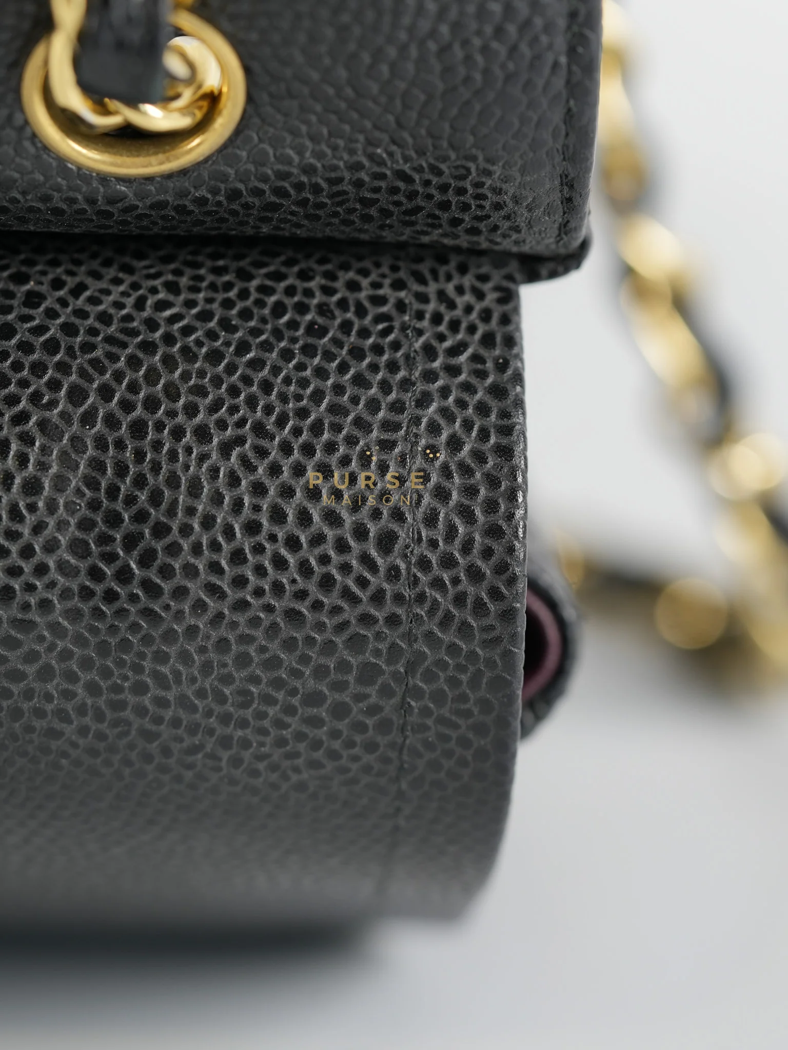 Chanel Classic Double Flap Maxi in Black Caviar Leather & Gold Hardware (Series 19) - Image 62