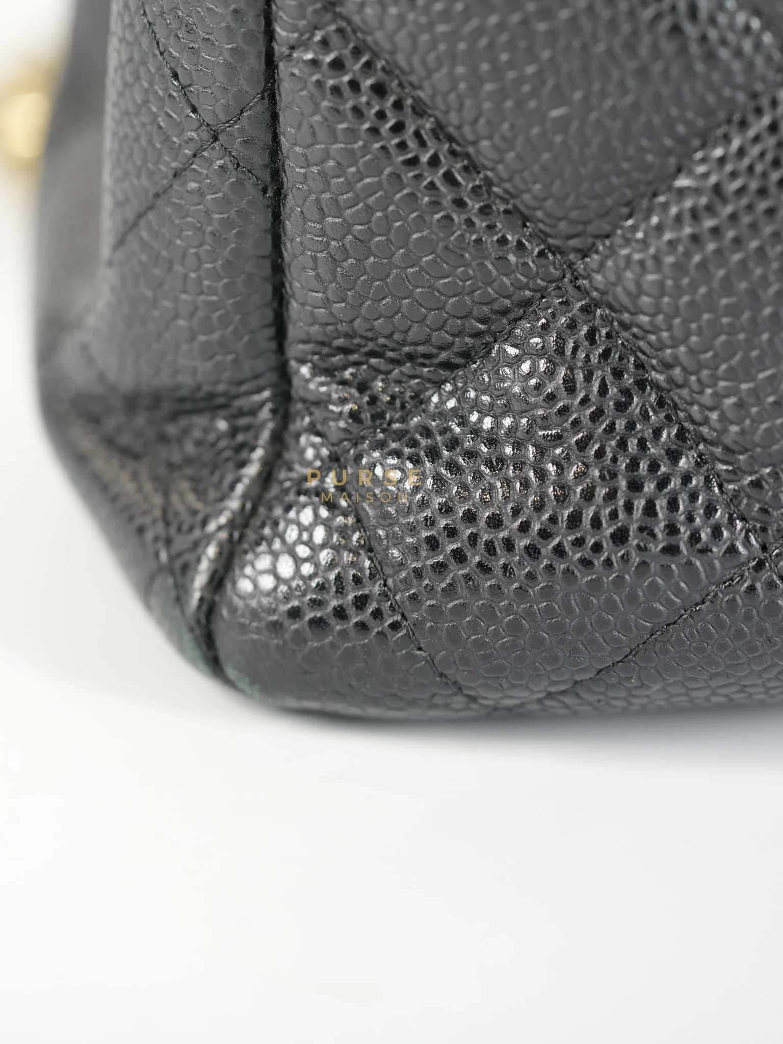 Chanel Classic Double Flap Maxi in Black Caviar Leather & Gold Hardware (Series 19) - Image 92