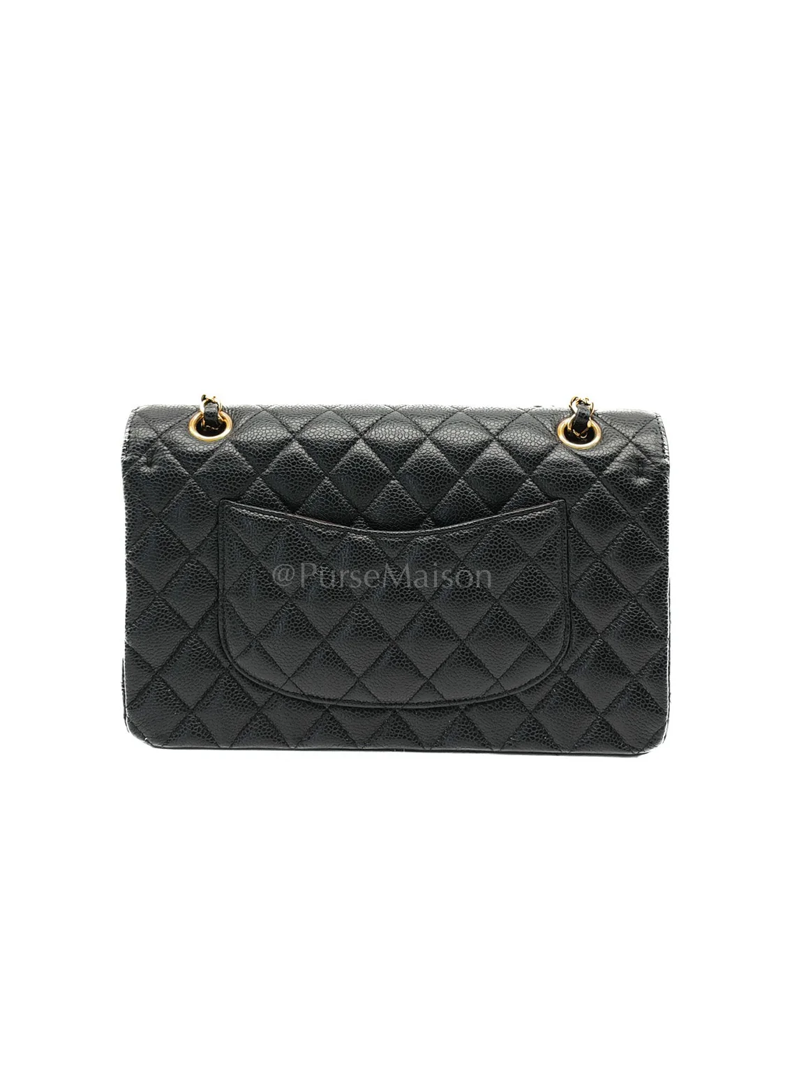 Chanel Classic Double Flap Medium Black Caviar Leather In Gold Hardware Series 19 - Image 3