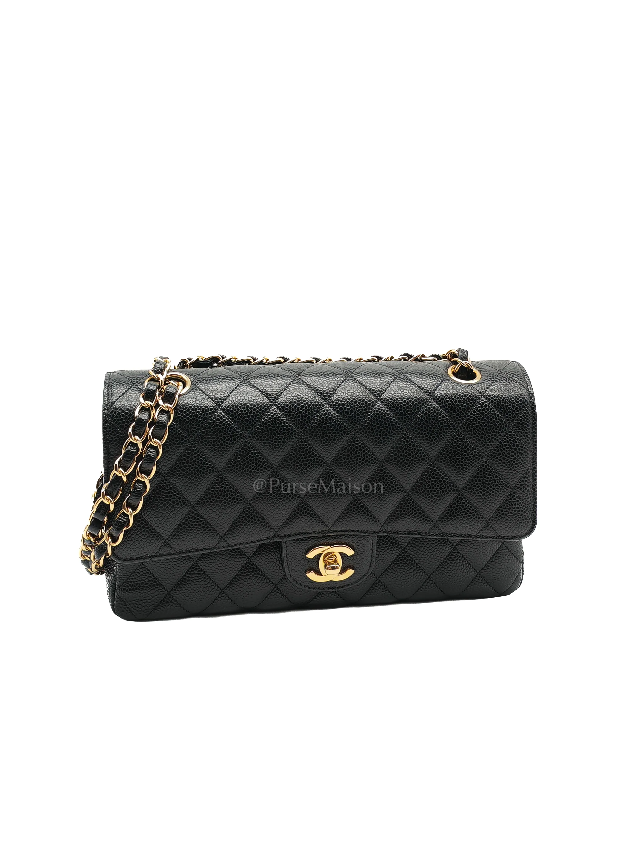 Chanel Classic Double Flap Medium Black Caviar Leather in Gold Hardware (Series 30) - Image 3