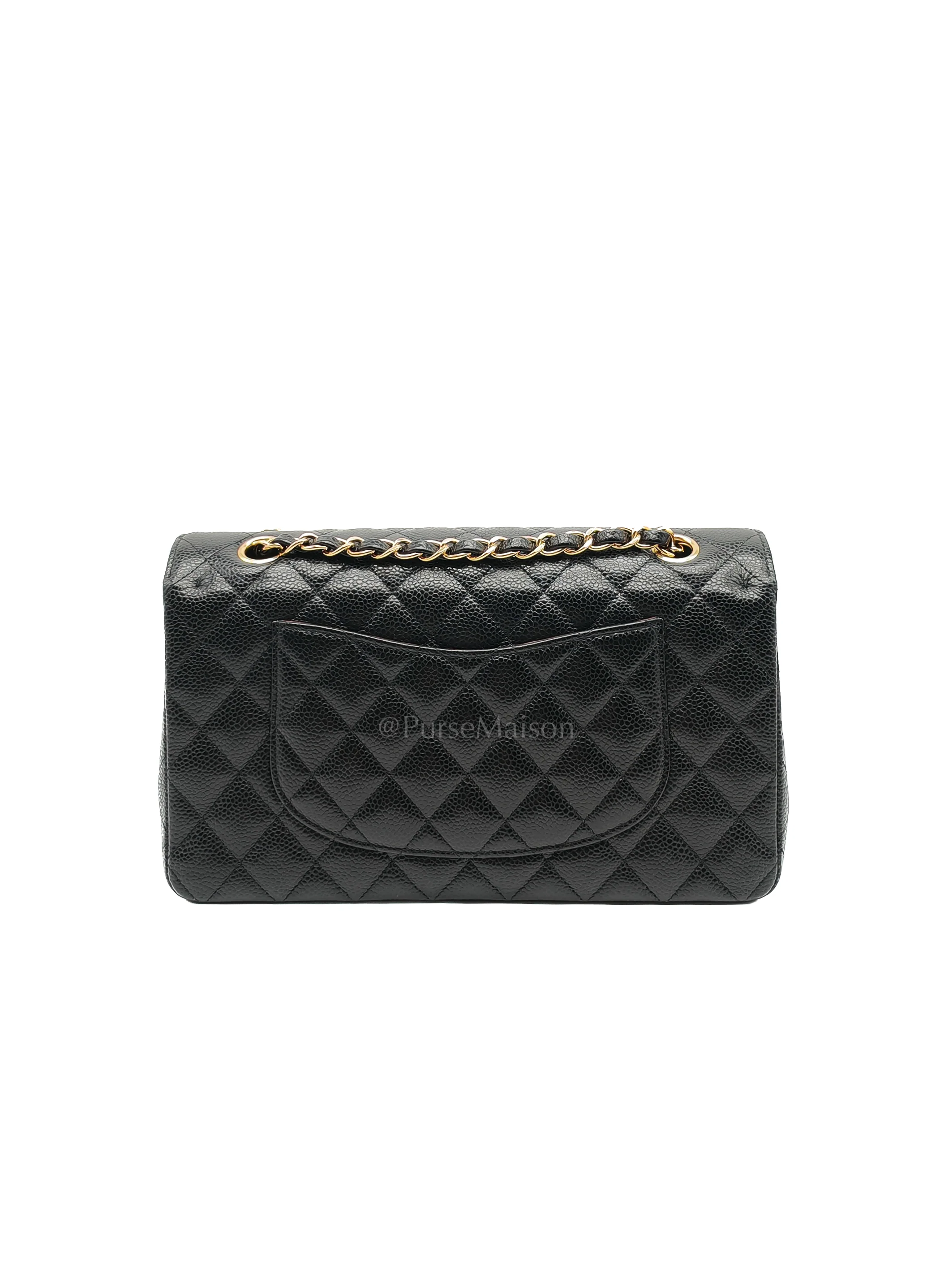 Chanel Classic Double Flap Medium Black Caviar Leather in Gold Hardware (Series 30) - Image 4