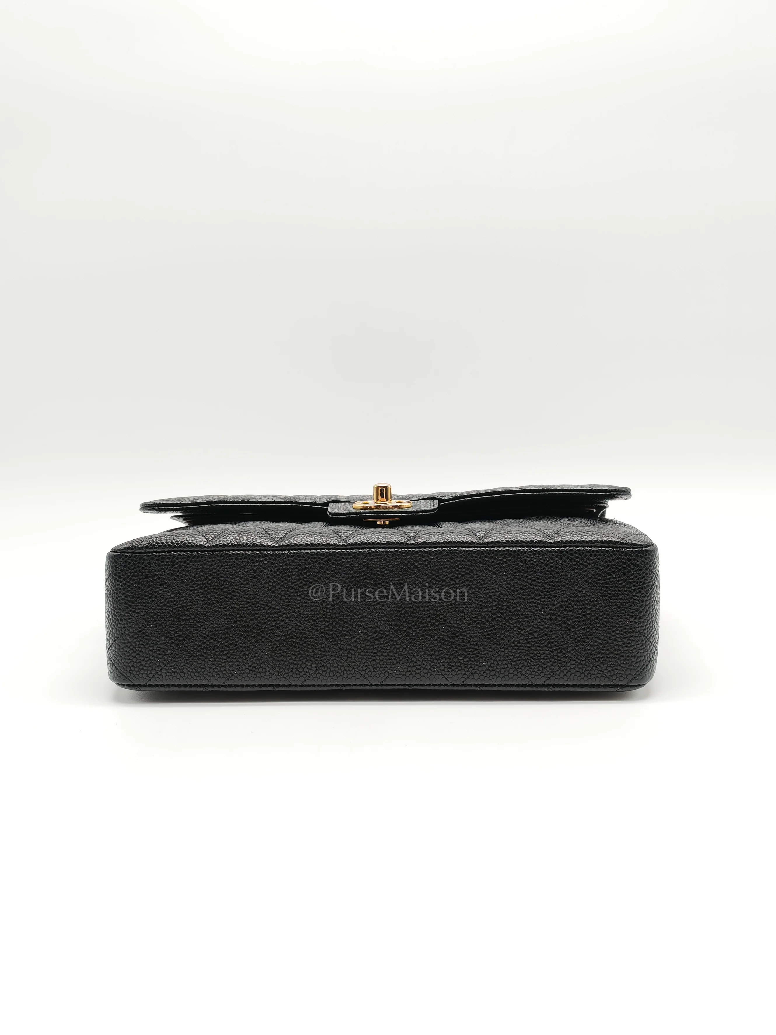 Chanel Classic Double Flap Medium Black Caviar Leather in Gold Hardware (Series 30) - Image 7