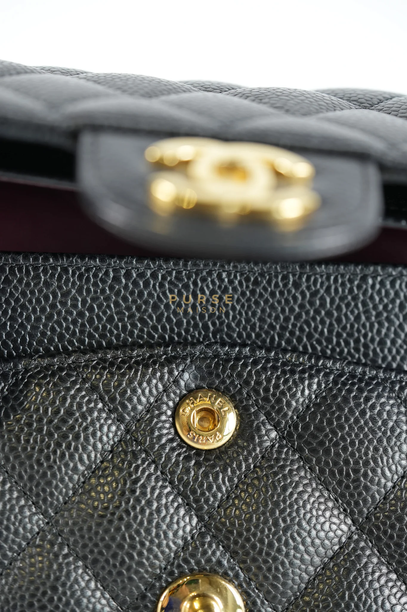 Chanel Classic Double Flap Small in Black Caviar Leather & Gold Hardware Series 20 - Image 18