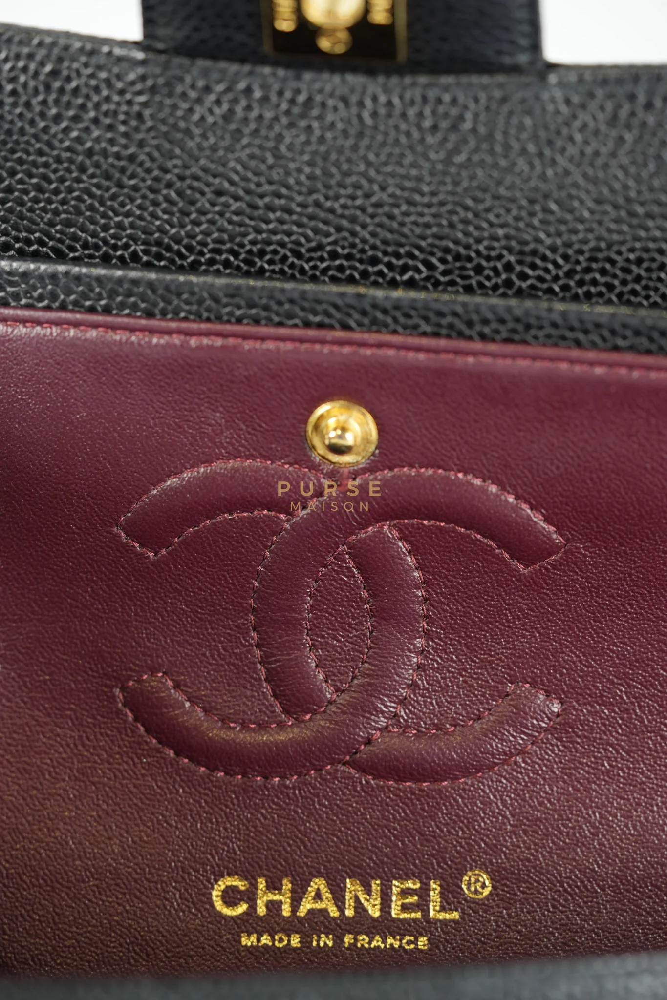 Chanel Classic Double Flap Small in Black Caviar Leather & Gold Hardware Series 20 - Image 21