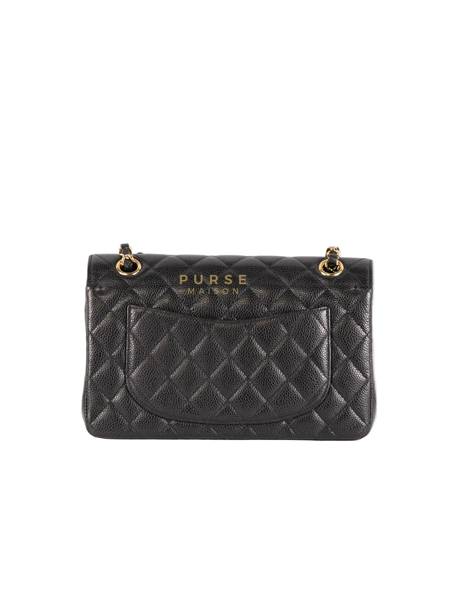 Chanel Classic Double Flap Small in Black Caviar Leather & Gold Hardware Series 20 - Image 4