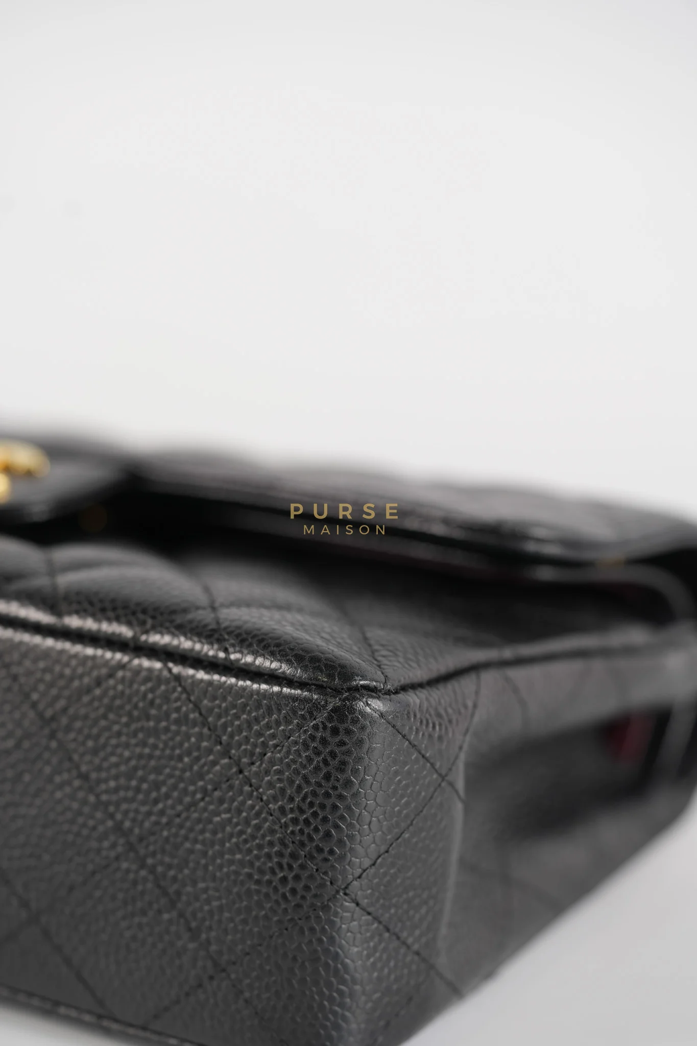 Chanel Classic Double Flap Small in Black Caviar Leather & Gold Hardware Series 20 - Image 9