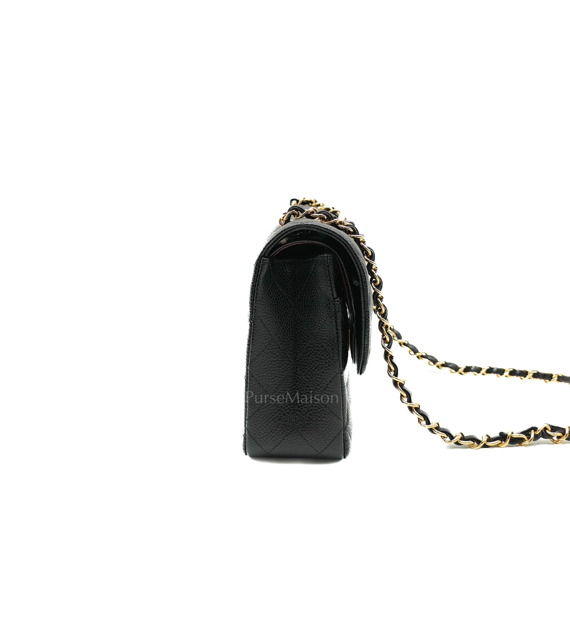 Chanel Classic Double Flap Medium in Black Caviar Leather Gold Hardware (Series 30) - Image 7