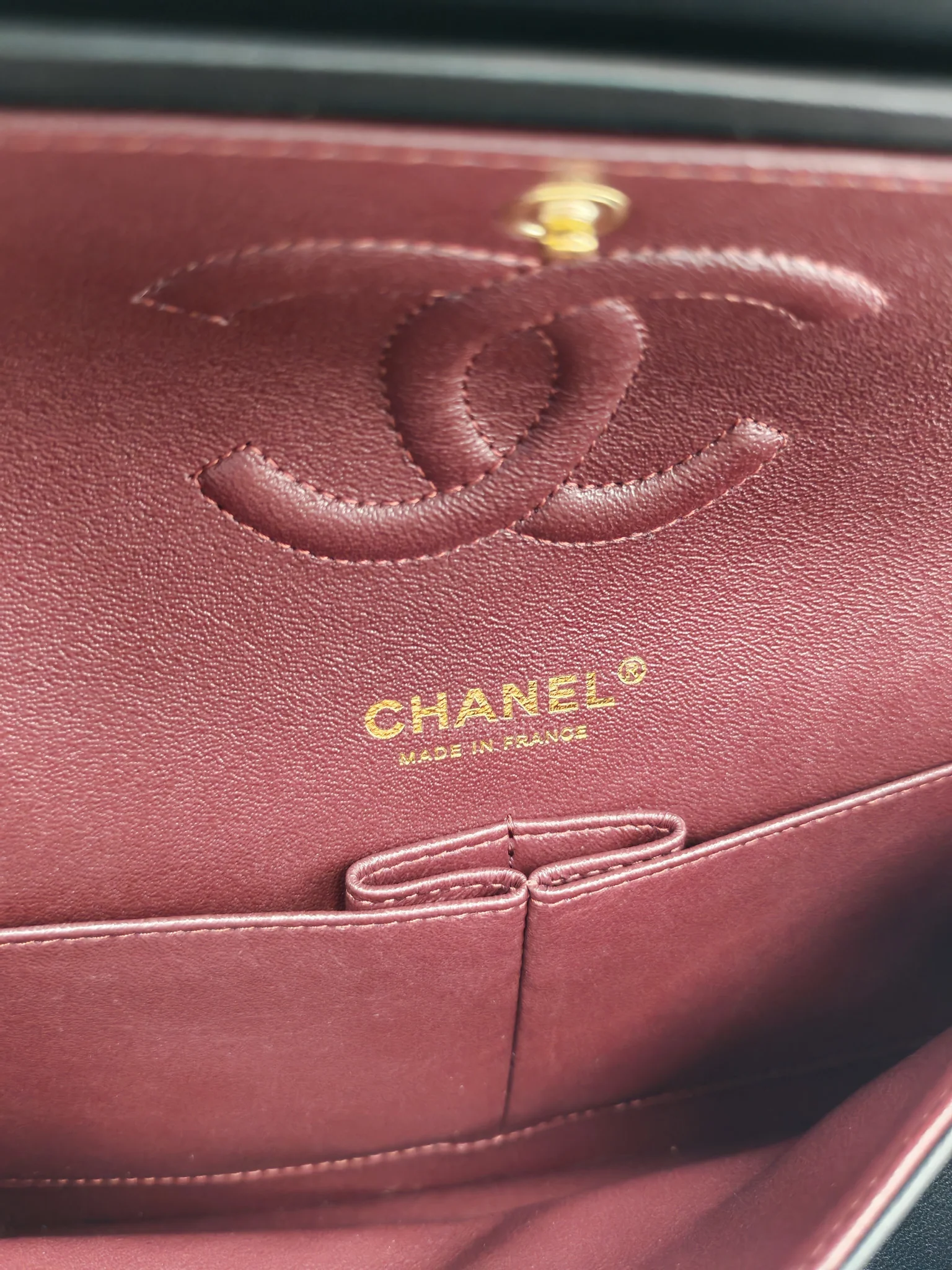 Chanel Classic Double Flap Medium in Black Quilted Lambskin Leather & Gold Hardware Microchip - Image 29