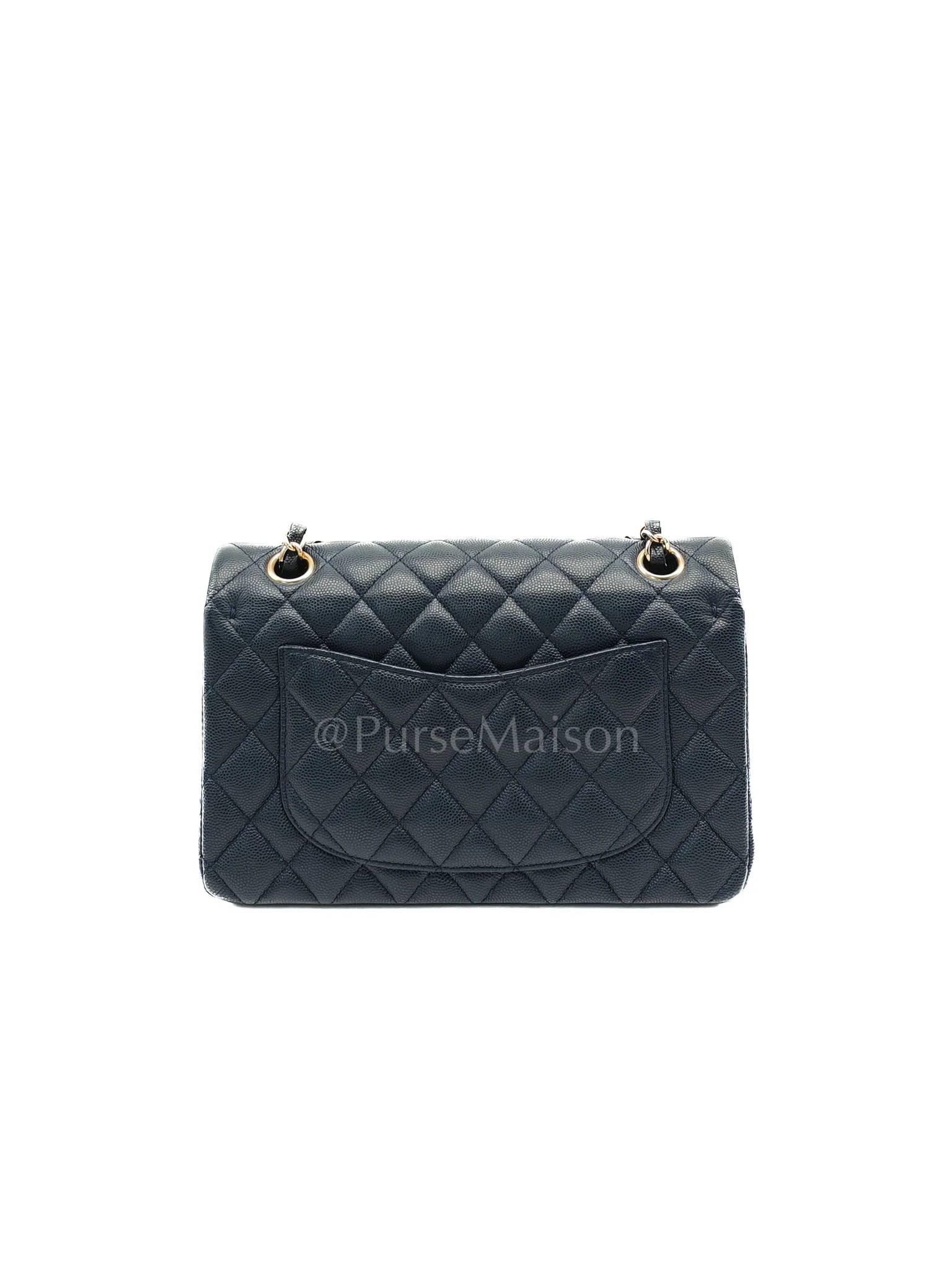 Chanel Classic Double Flap Small in Navy Blue Caviar Leather in Gold Hardware (Series 26) - Image 5