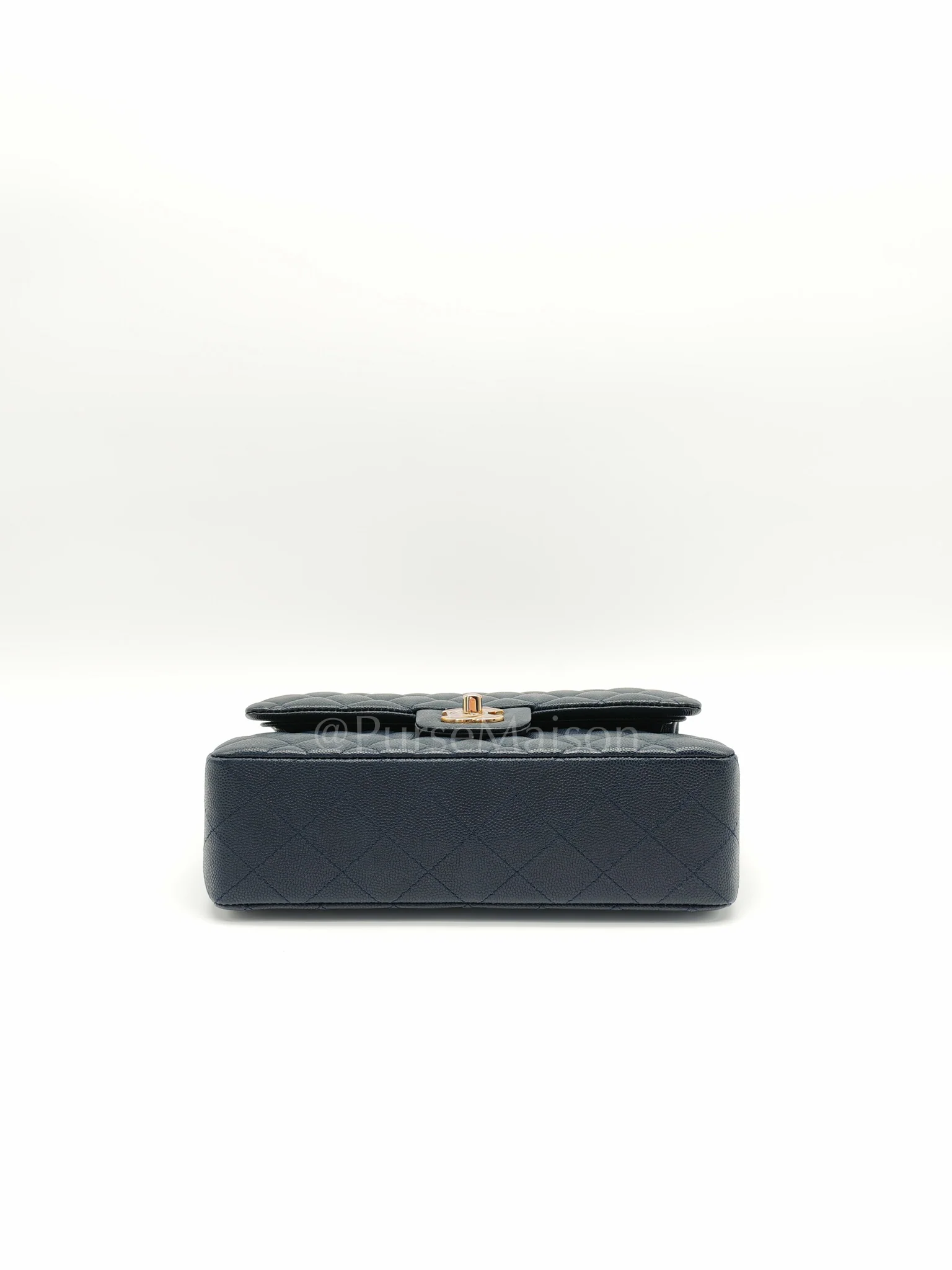 Chanel Classic Double Flap Small in Navy Blue Caviar Leather in Gold Hardware (Series 26) - Image 8