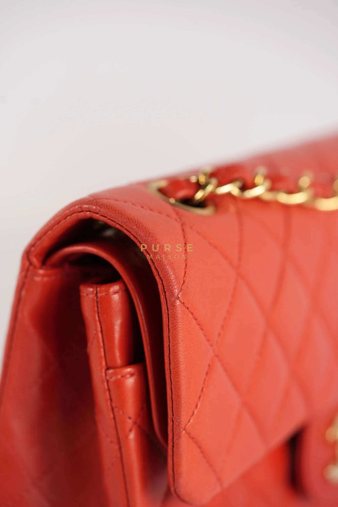 Chanel Classic Double Flap Small Vintage in Red Lambskin Leather and 24k Gold Hardware Series 6 - Image 21