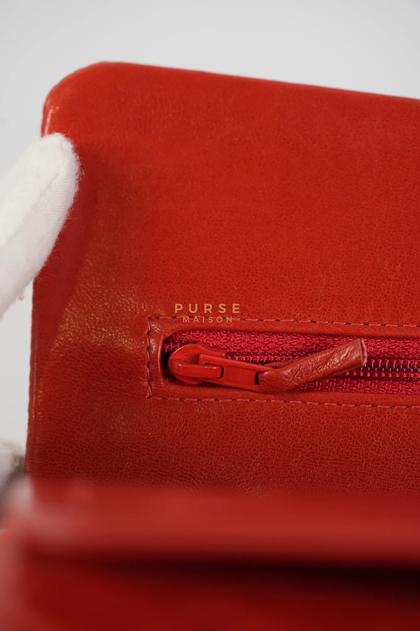 Chanel Classic Double Flap Small Vintage in Red Lambskin Leather and 24k Gold Hardware Series 6 - Image 30