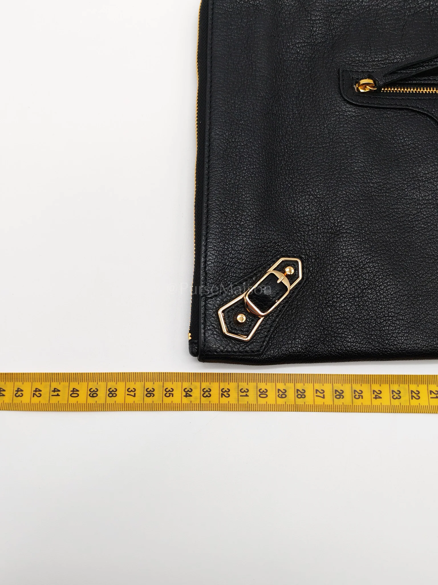 Balenciaga Classic Metallic Edge Clutch in Black Calfskin Leather - Image 18