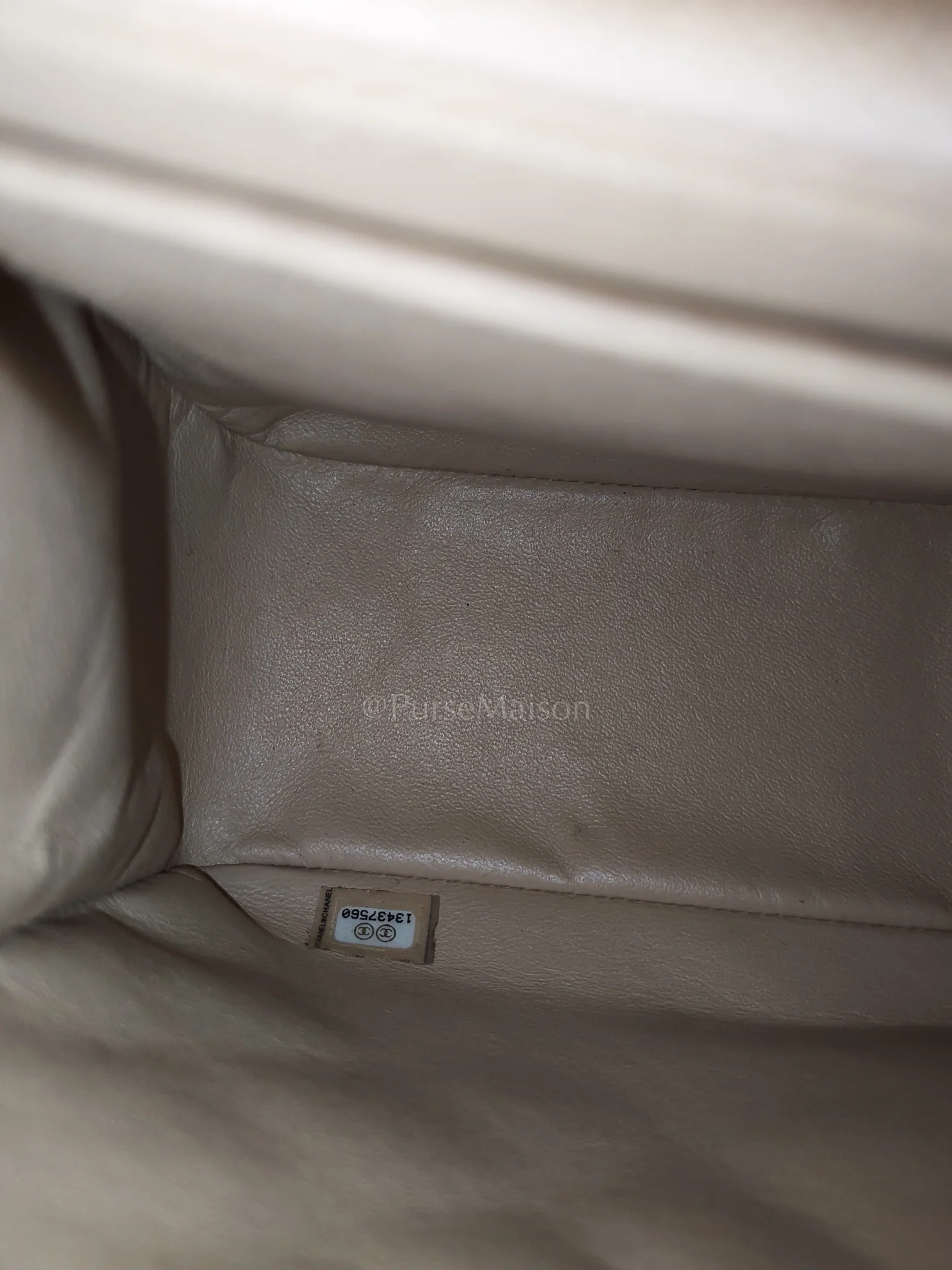 Chanel Classic Single Flap Jumbo Clair Beige Caviar Leather in Gold Hardware (Series 13) - Image 20