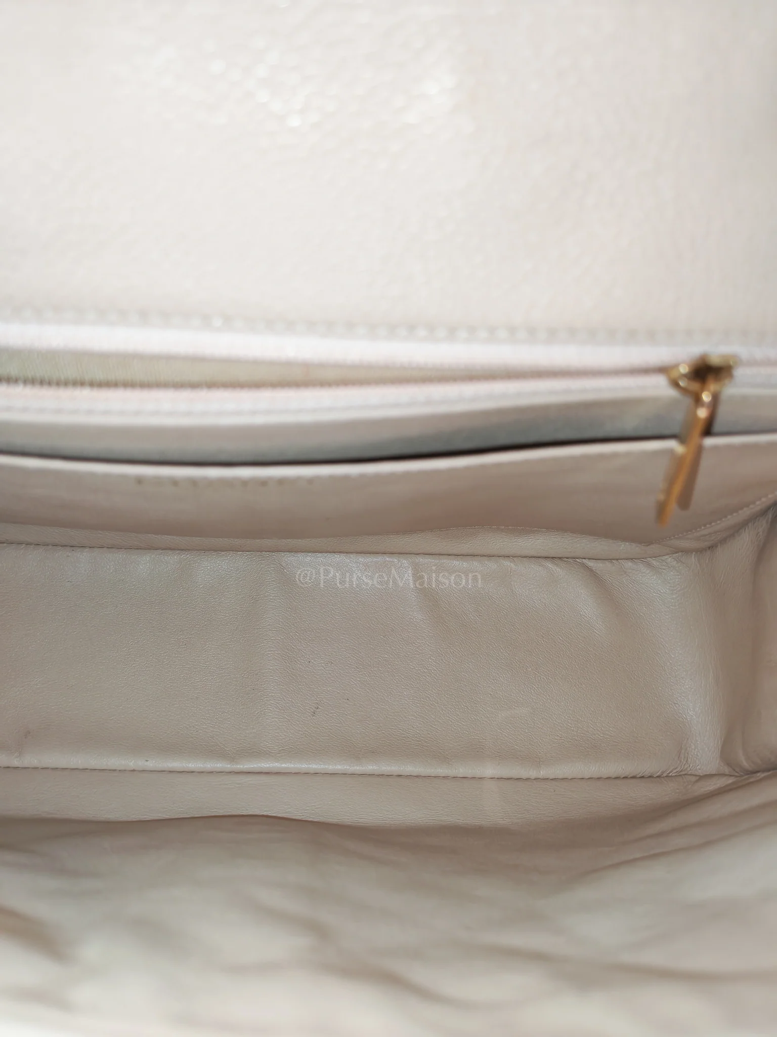 Chanel Classic Single Flap Jumbo Clair Beige Caviar Leather in Gold Hardware (Series 13) - Image 21
