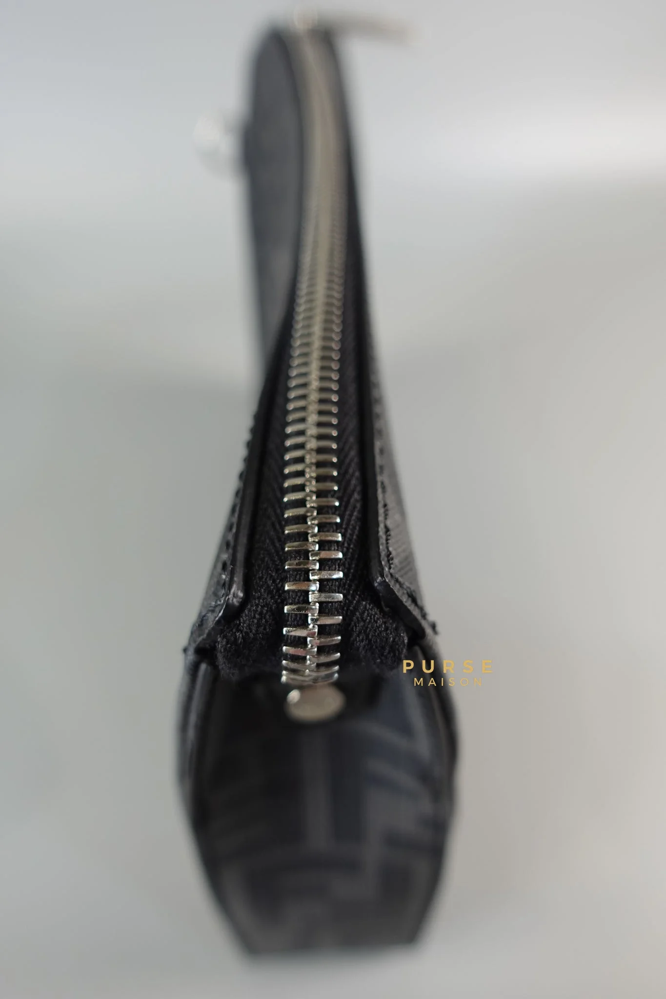 Fendi Clutch Bag in Black/Grey Monogram Canvas - Image 13