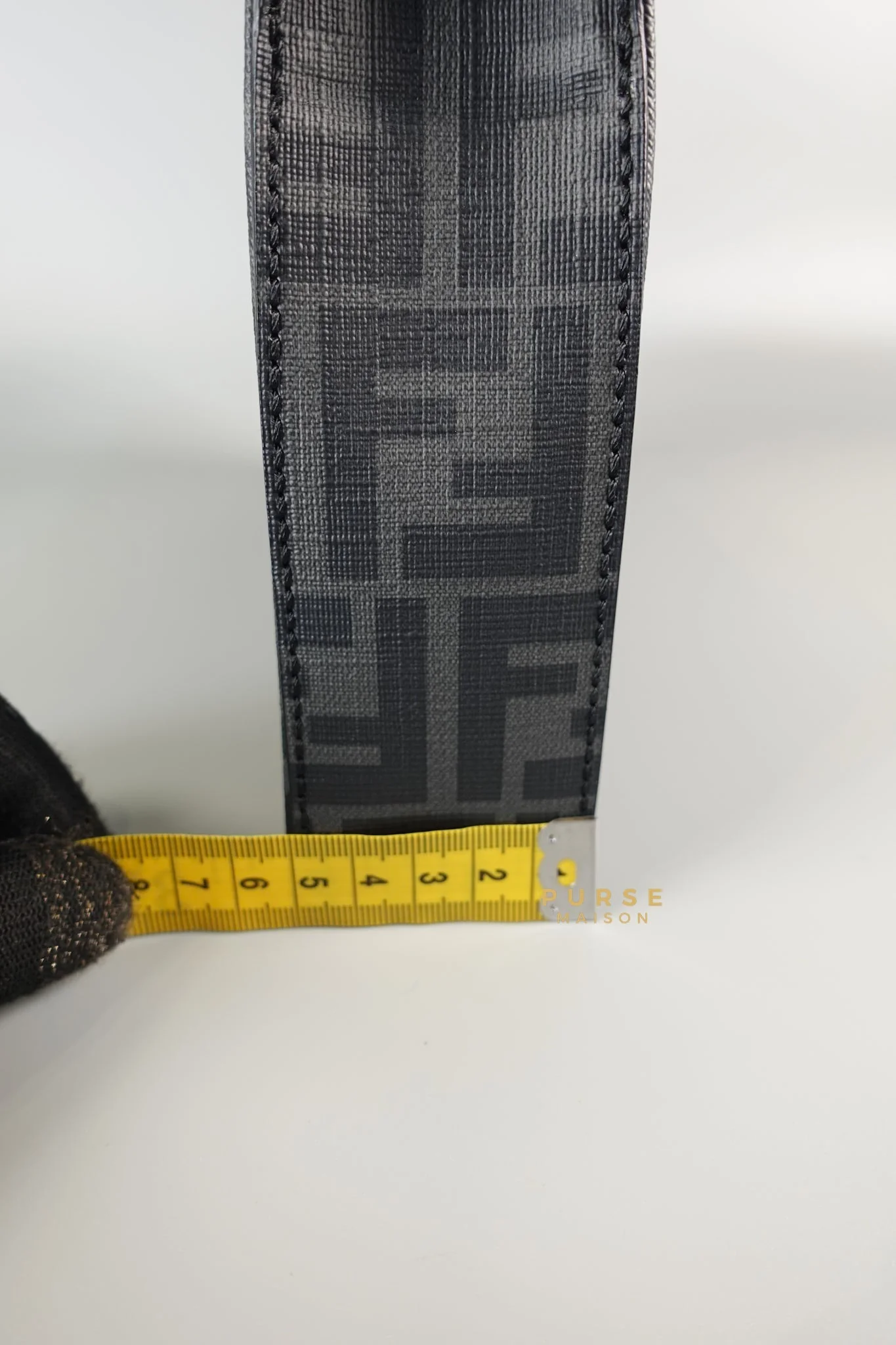 Fendi Clutch Bag in Black/Grey Monogram Canvas - Image 22