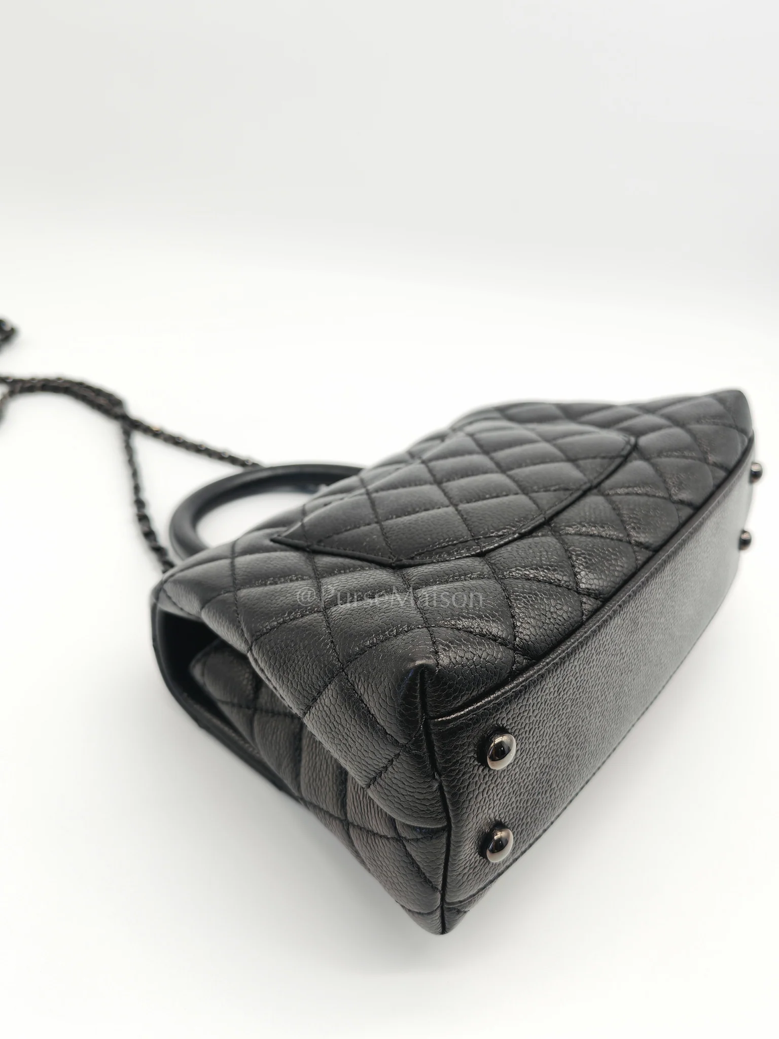 Chanel Coco Handle Small So Black in Shiny Caviar Leather Series 30 - Image 10