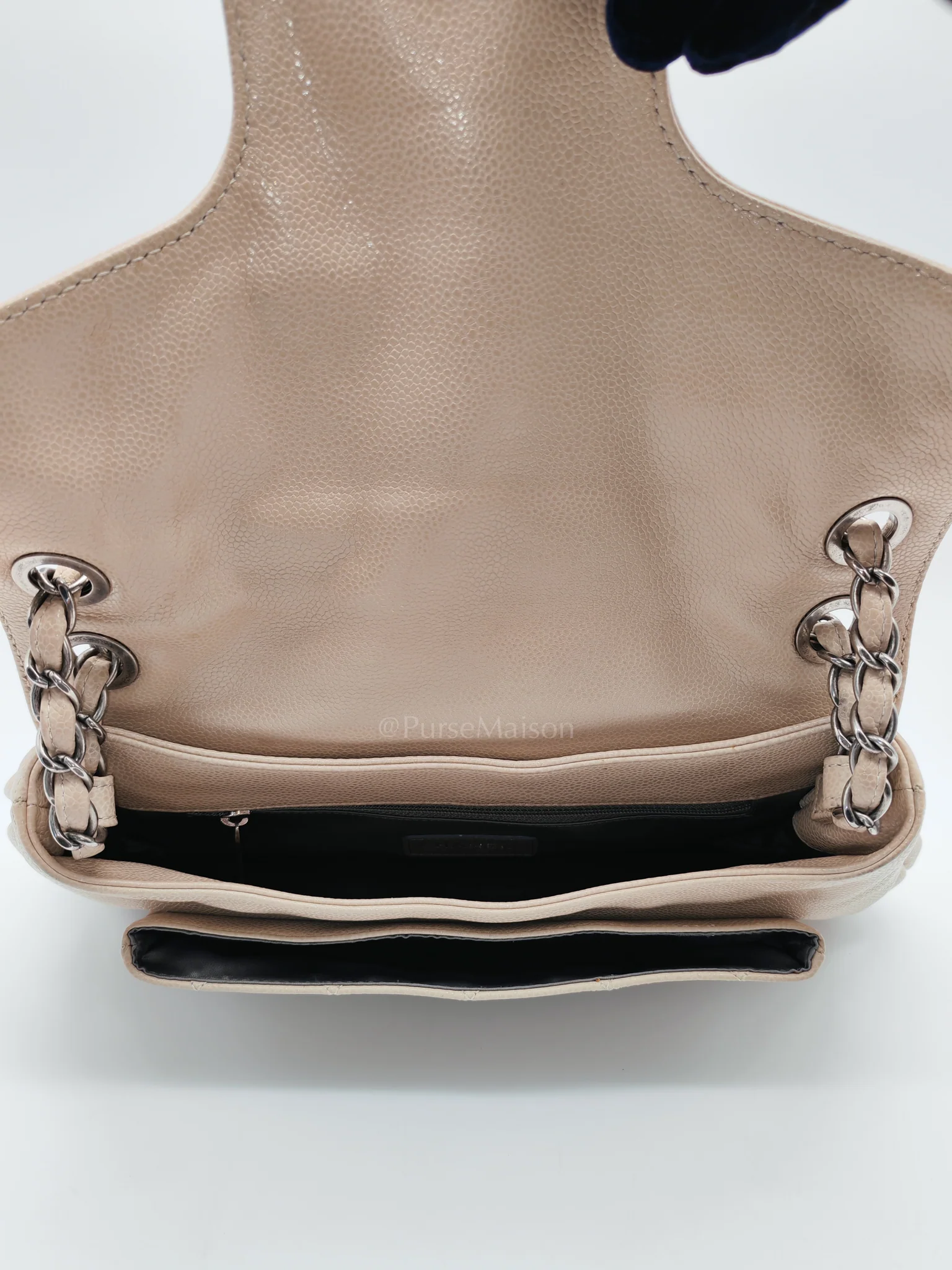 Chanel Coco Rider Flap Bag Light Beige Caviar Leather and Ruthenium Hardware Series 13 - Image 23