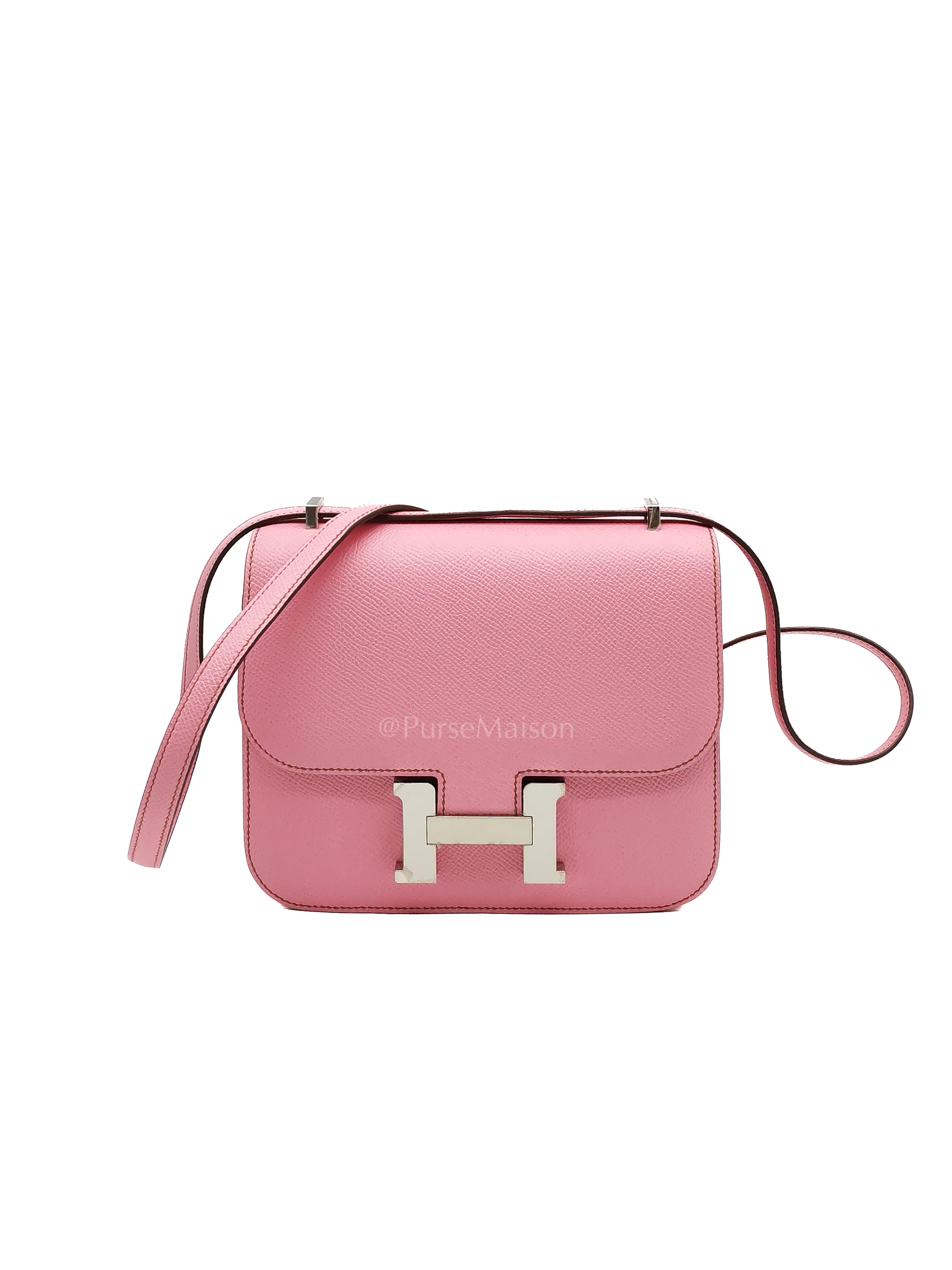 Hermes Constance 18 Bubble Gum Pink Epsom Leather in Palladium Hardware Stamp Z (2021)