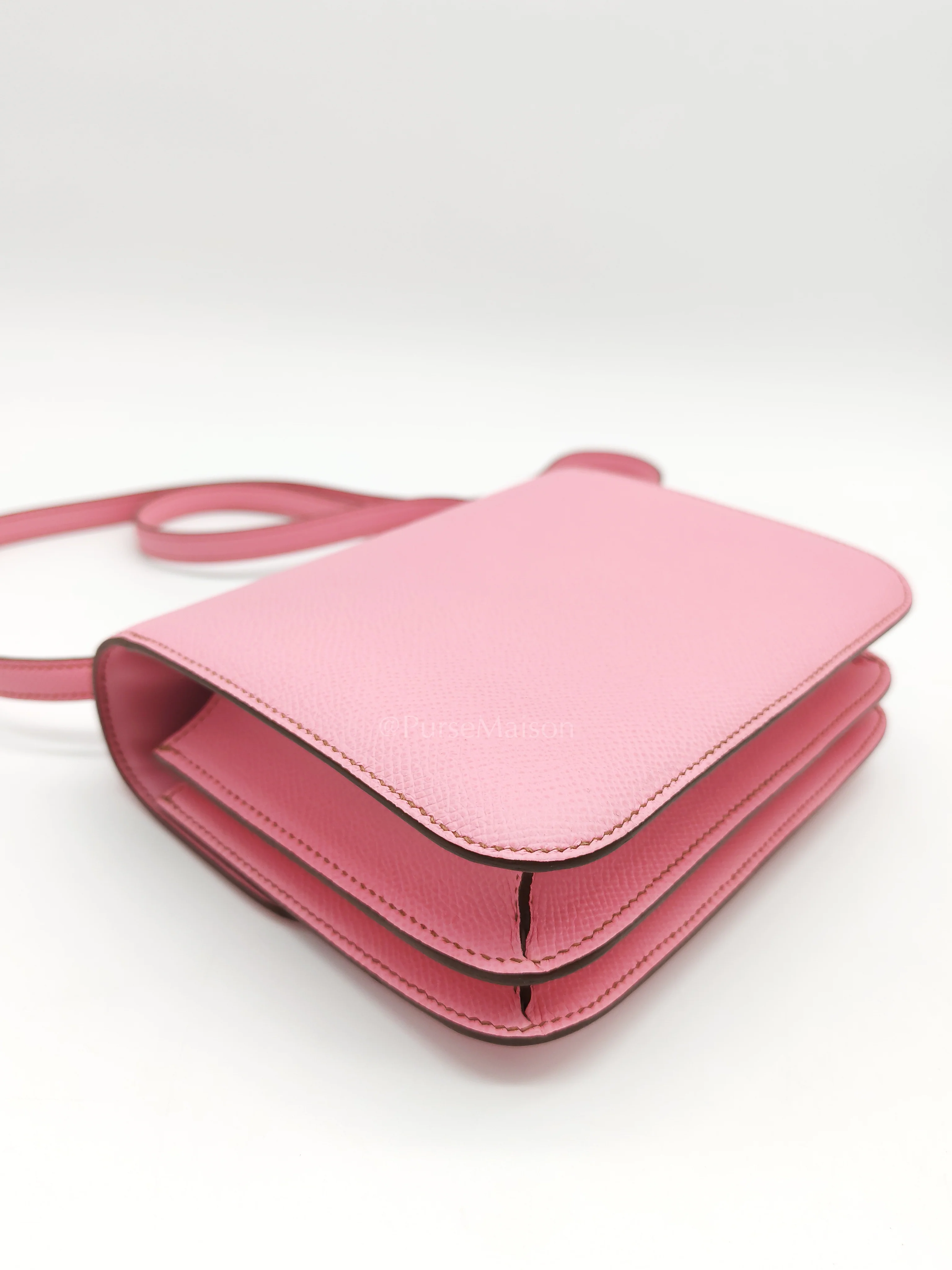 Hermes Constance 18 Bubble Gum Pink Epsom Leather in Palladium Hardware Stamp Z (2021) - Image 10