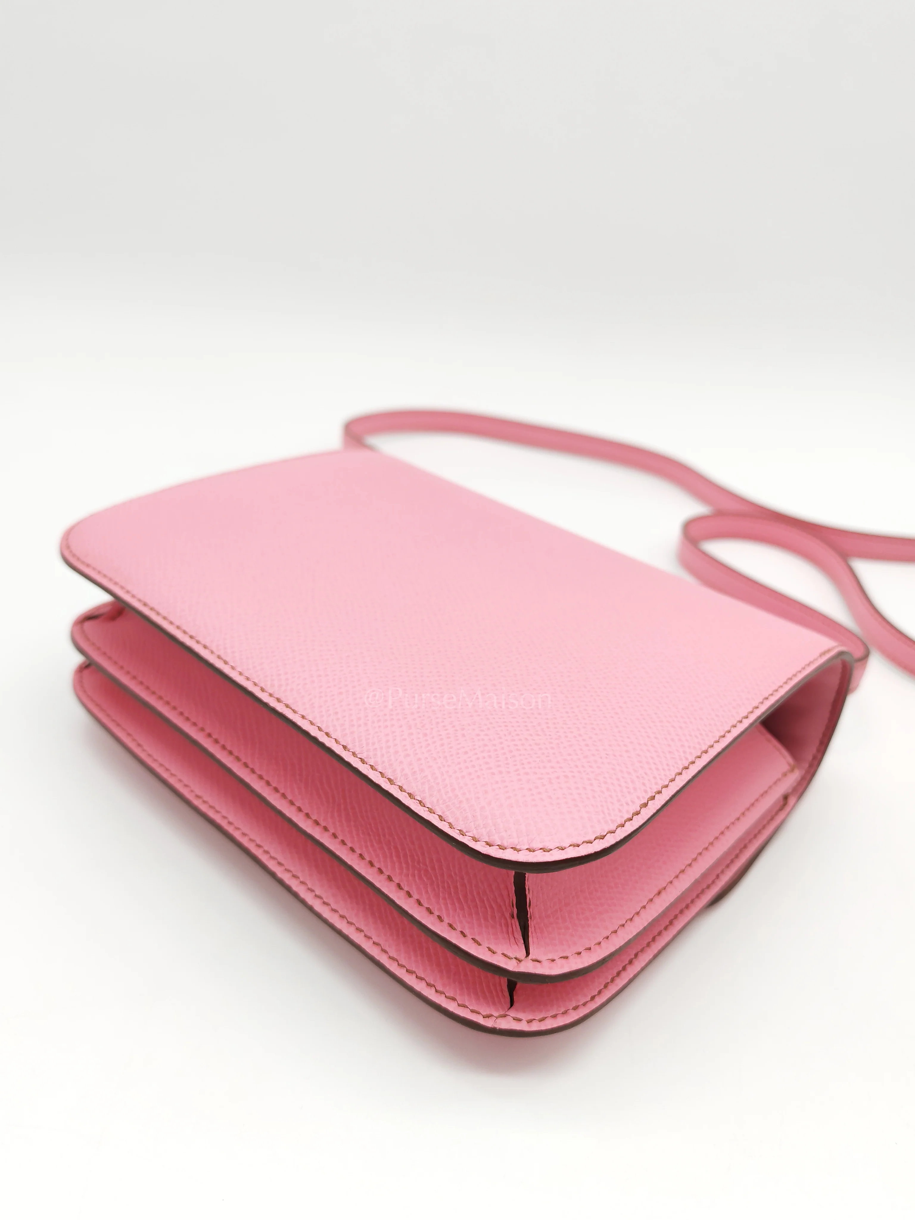 Hermes Constance 18 Bubble Gum Pink Epsom Leather in Palladium Hardware Stamp Z (2021) - Image 11