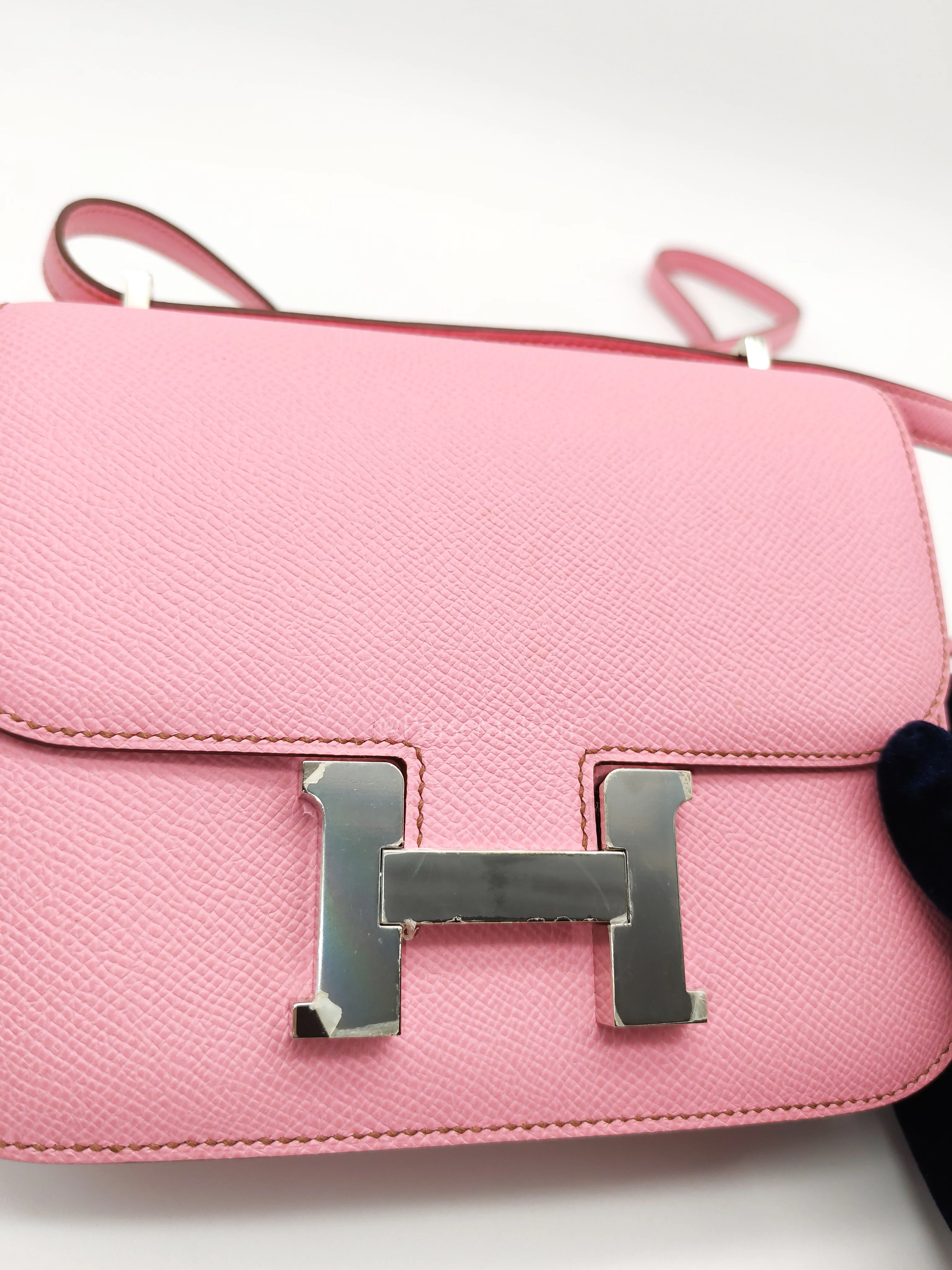 Hermes Constance 18 Bubble Gum Pink Epsom Leather in Palladium Hardware Stamp Z (2021) - Image 12