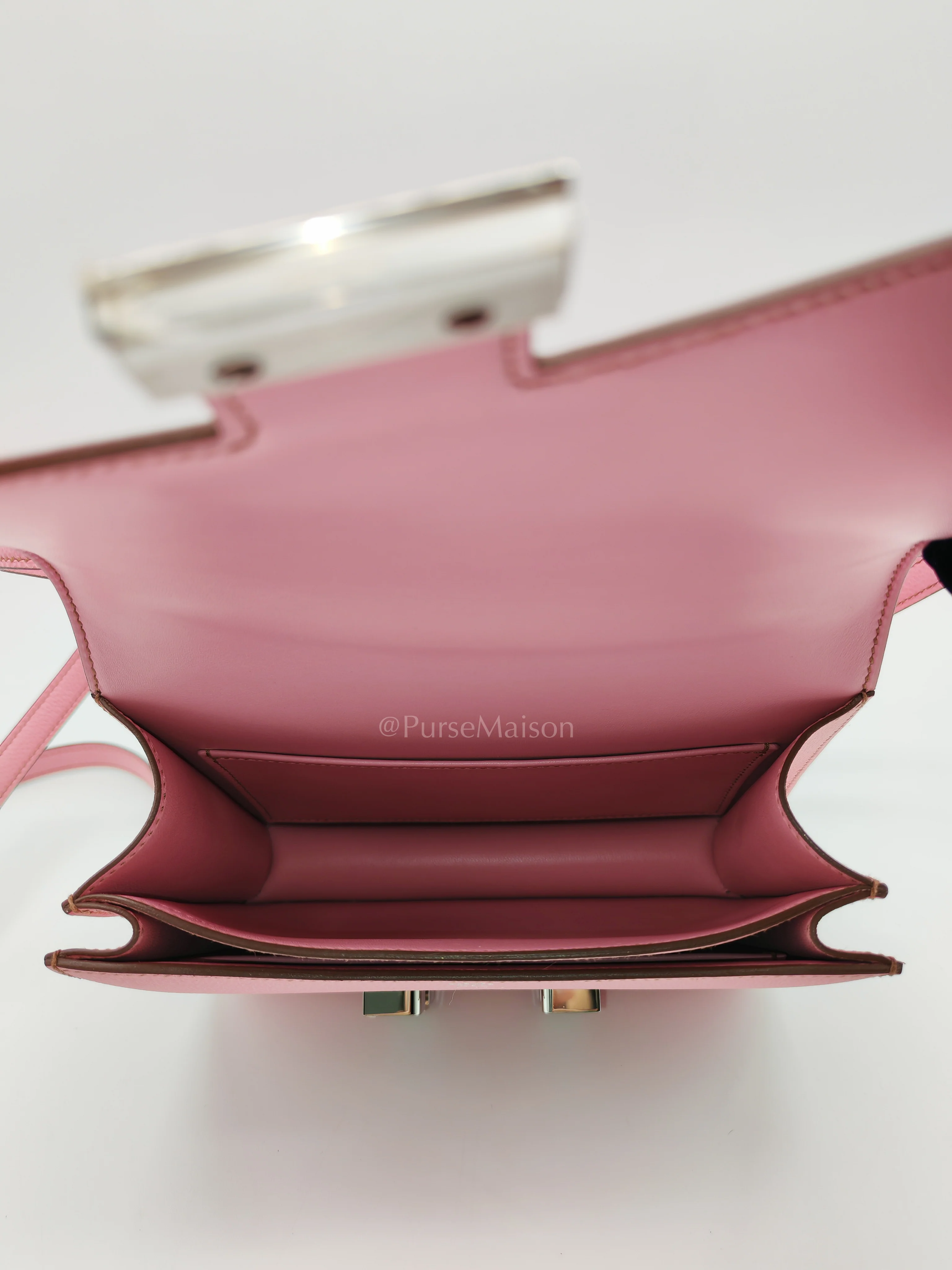 Hermes Constance 18 Bubble Gum Pink Epsom Leather in Palladium Hardware Stamp Z (2021) - Image 17