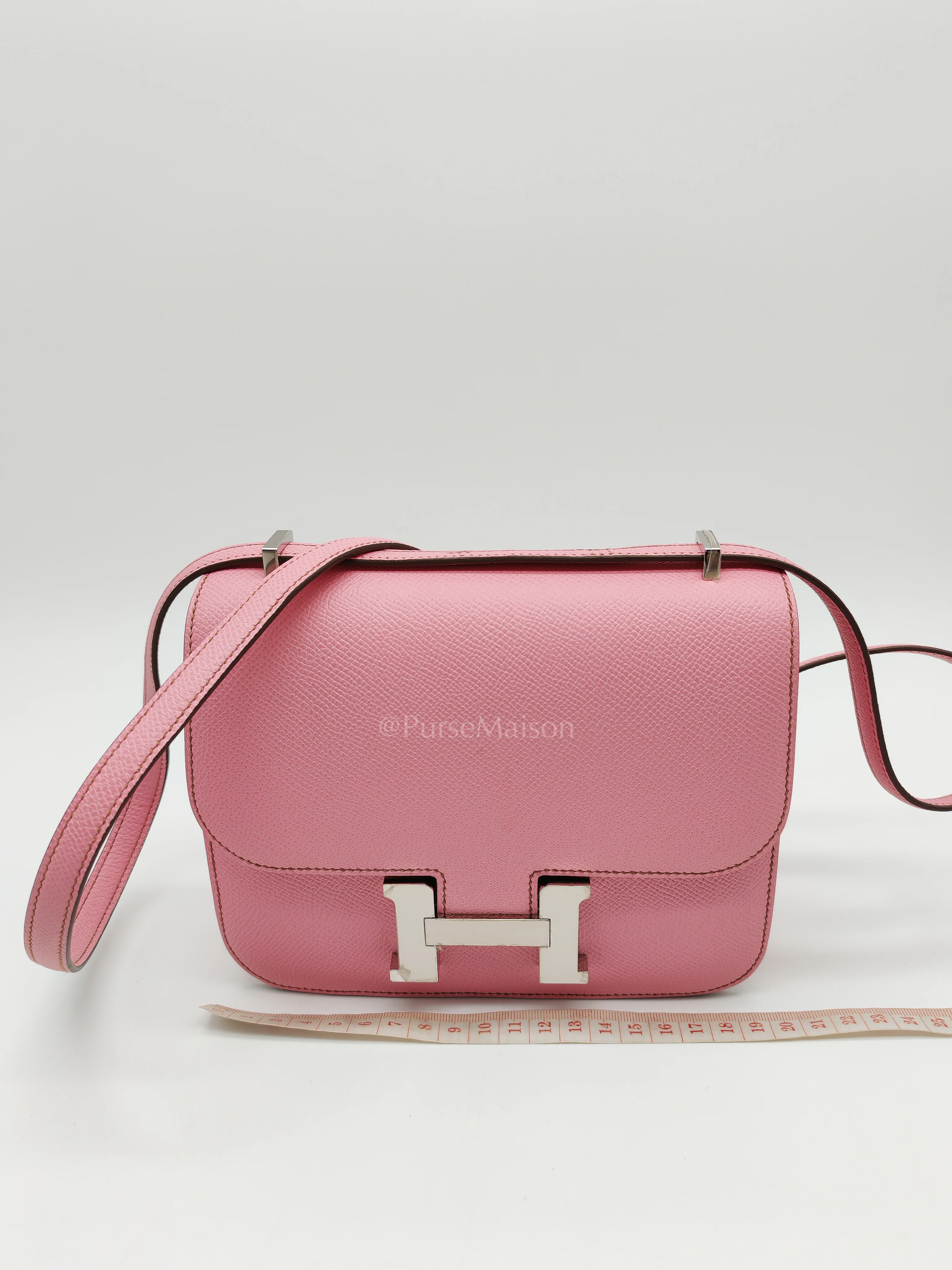 Hermes Constance 18 Bubble Gum Pink Epsom Leather in Palladium Hardware Stamp Z (2021) - Image 18