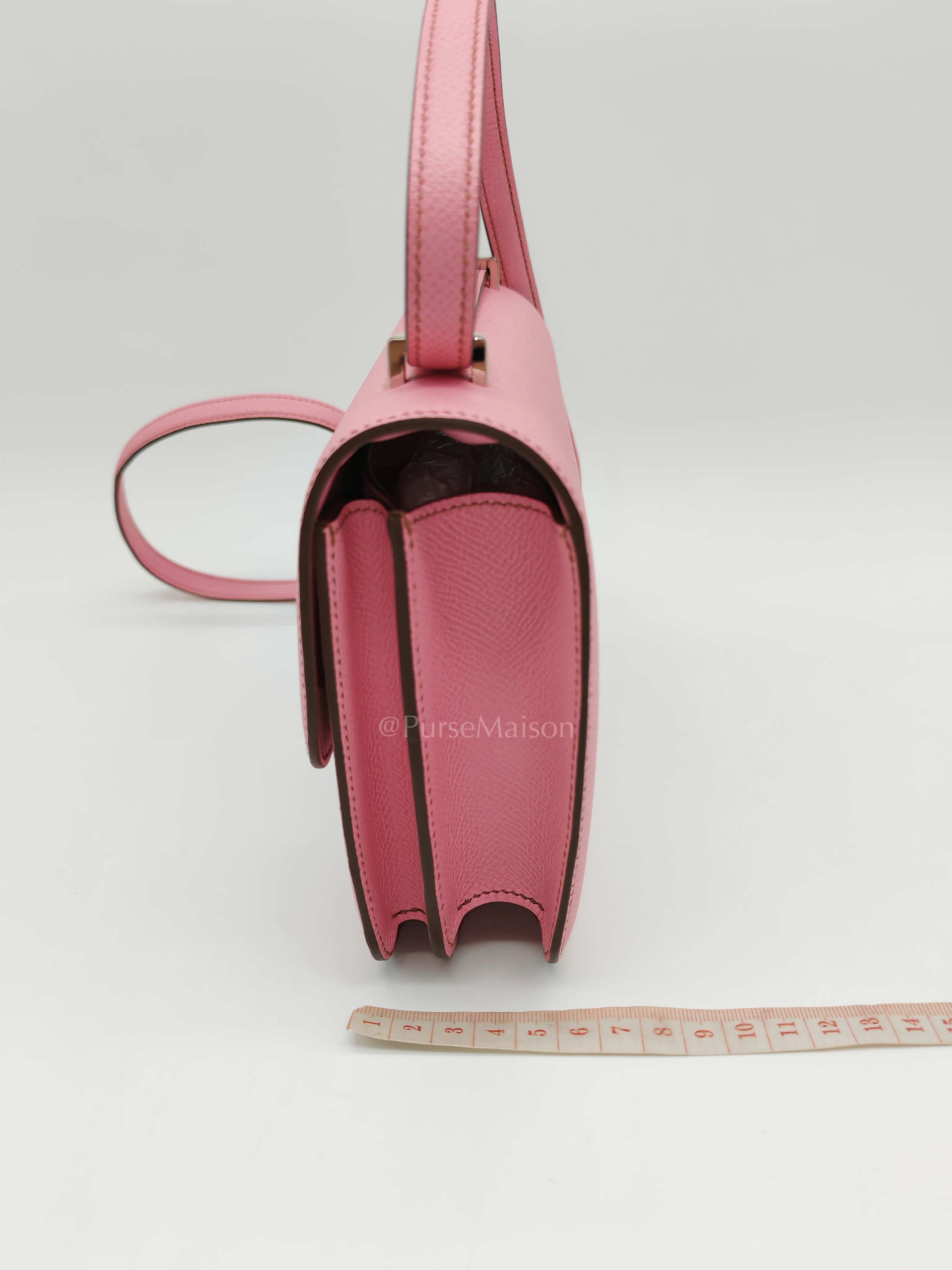 Hermes Constance 18 Bubble Gum Pink Epsom Leather in Palladium Hardware Stamp Z (2021) - Image 20