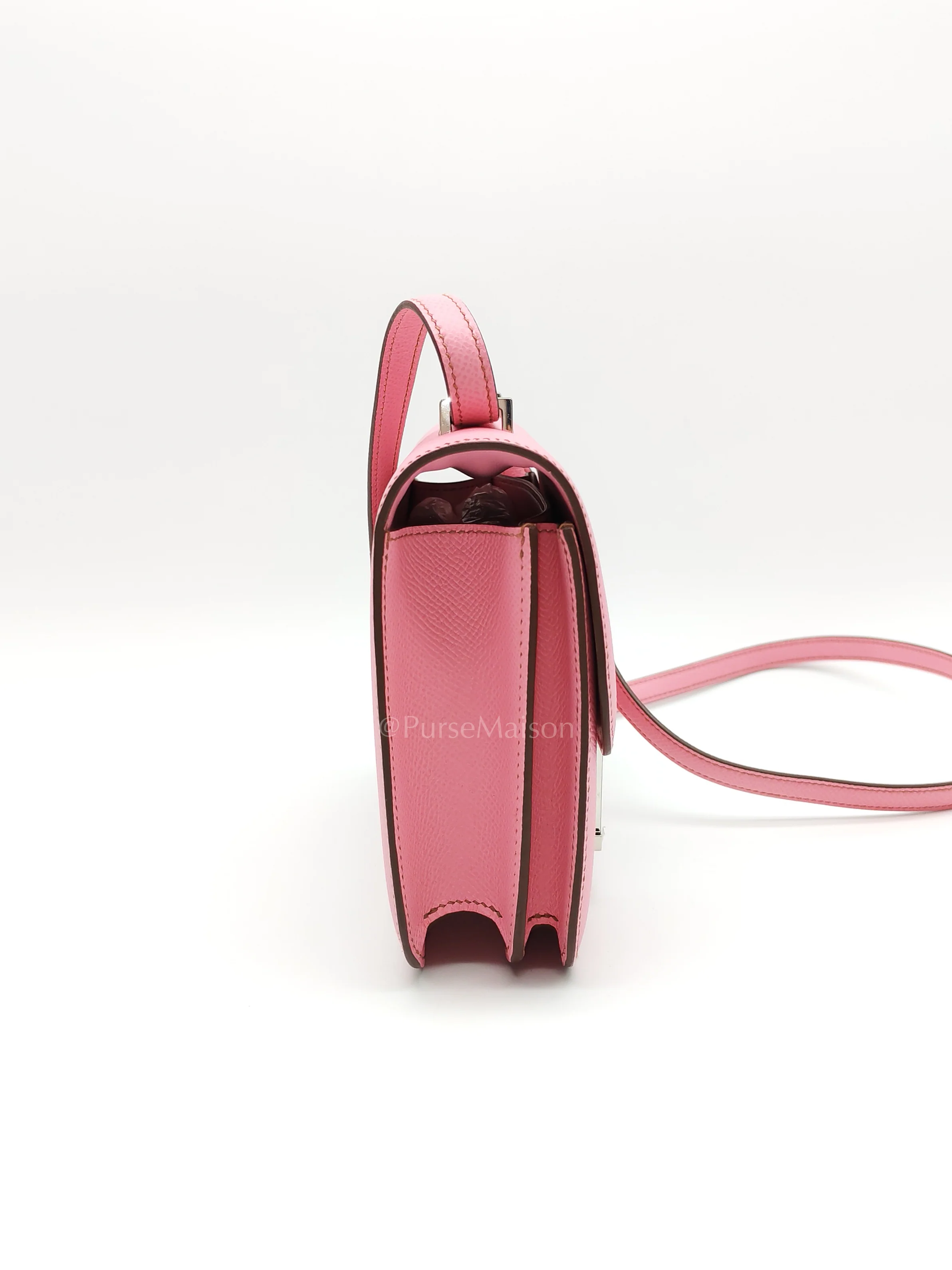 Hermes Constance 18 Bubble Gum Pink Epsom Leather in Palladium Hardware Stamp Z (2021) - Image 6